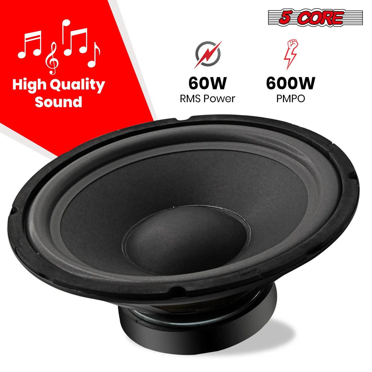 5Core 10 inch Subwoofer Speaker 600W Peak 8Ohm PA DJ Replacement Sub Woofers photo 8