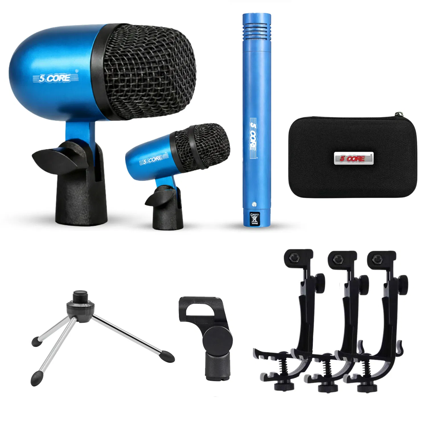 5 Core Conga Mic Snare Tom Microphone Drum Kit Condenser XLR Instrument Mics photo 1