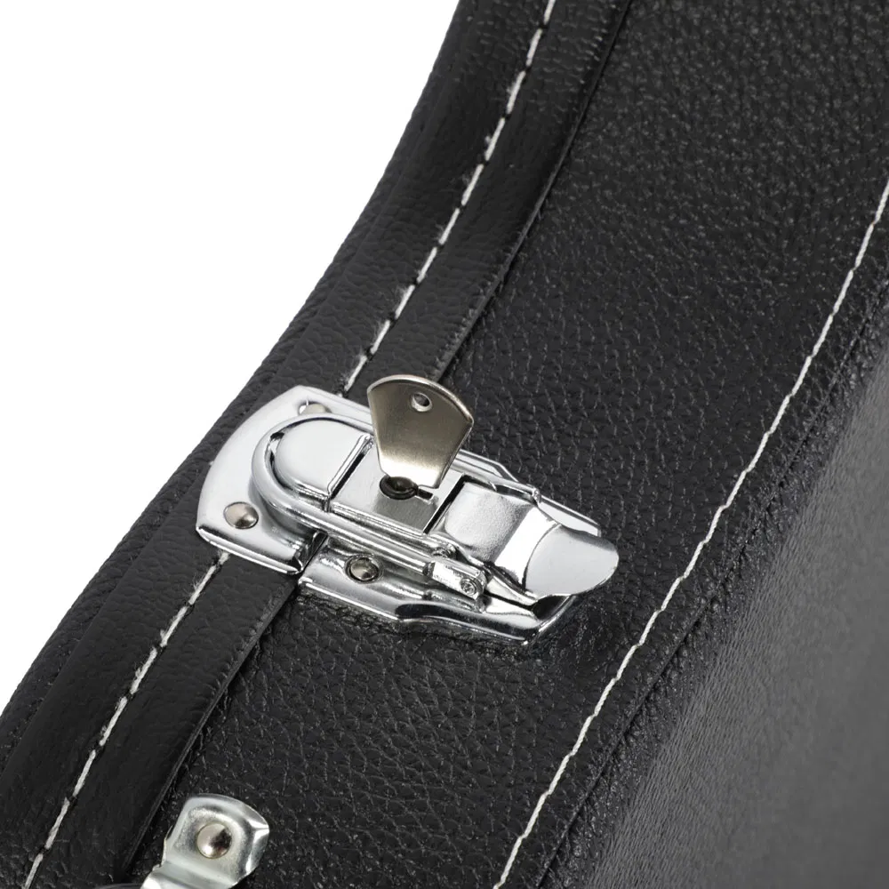 [Replace 2484535]ST High Grade Electric Guitar Hard Case Microgroove Flat Surface Straight Flange Black photo 3