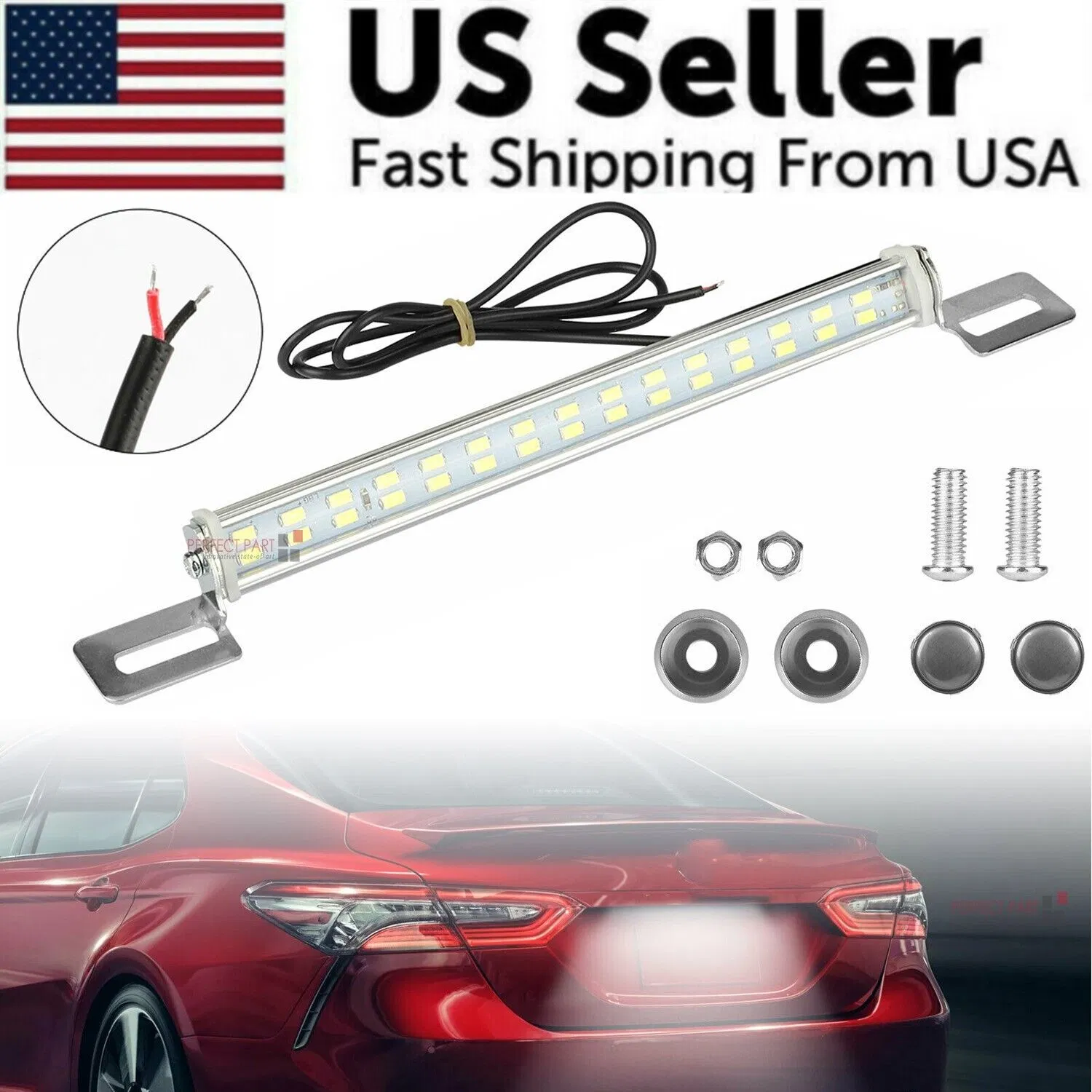 Universal License Plate LED Back Up Light for Car SUV Truck RV 6000K Super White photo 1