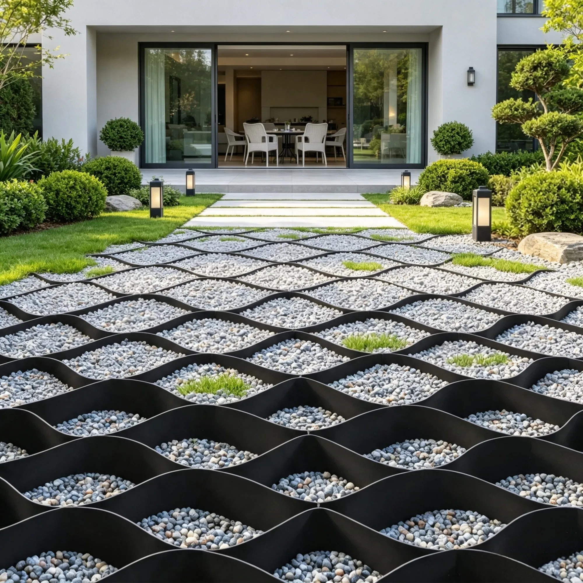 26.87 x 3.94 FT Gravel Grid, 2" Permeable Geo Grid Driveway Stabilizer for Garden, Patio & RV Parking photo 2
