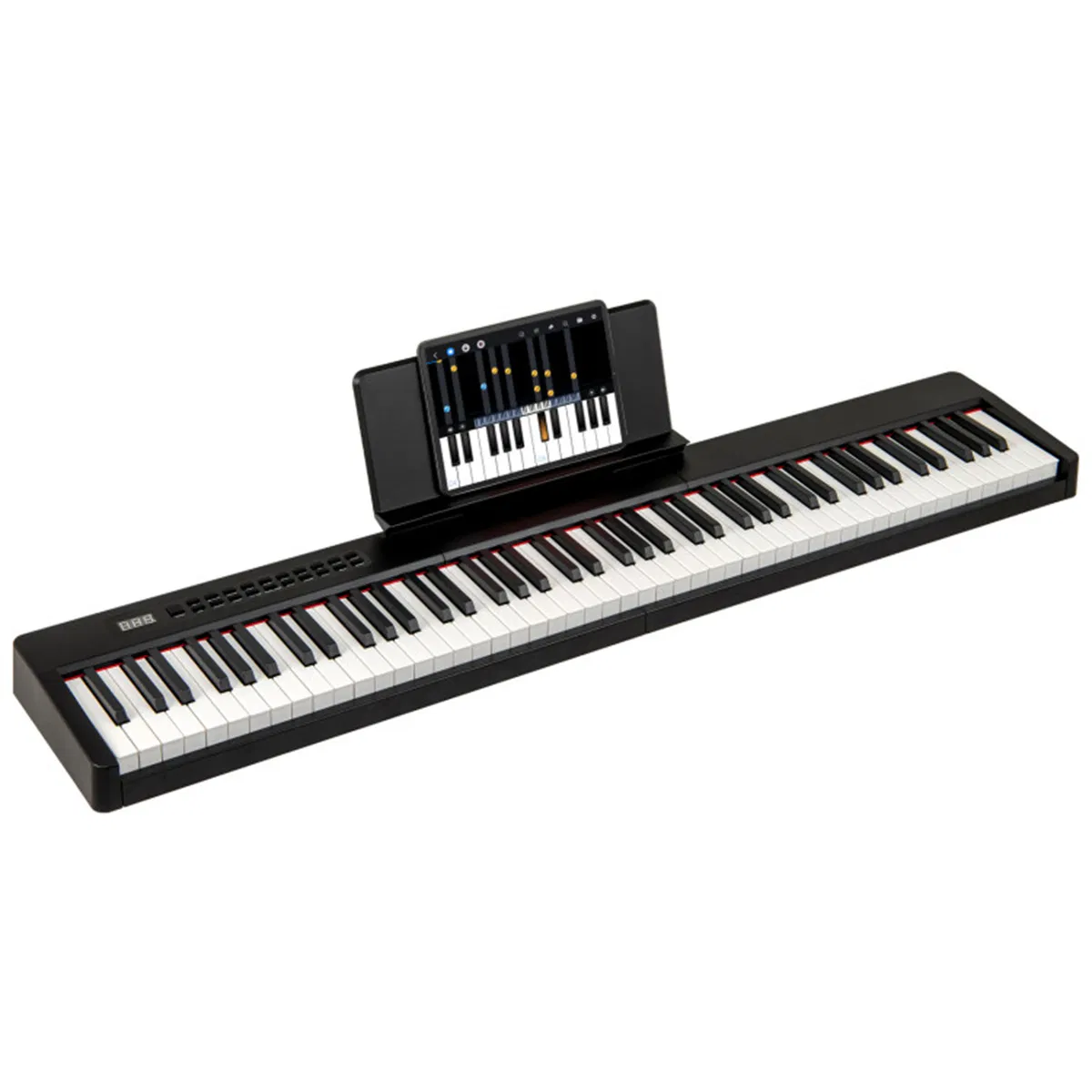 88-Key Velocity-Sensitive Digital Piano, 124.46×24.13×6.35 cm French DREAM Audio Source Keyboard with Split Function for Duet Playing, Black photo 3