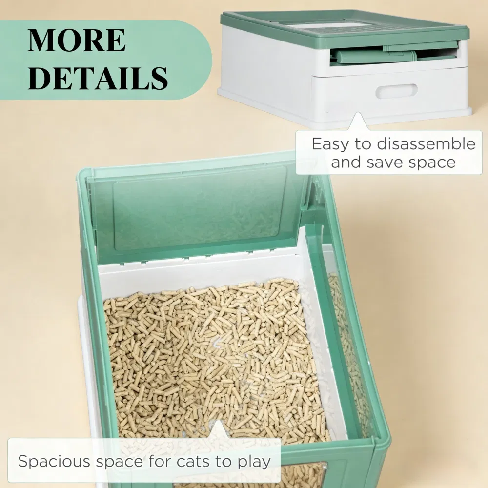 Stainless Steel Enclosed Litter Box for Cats photo 4