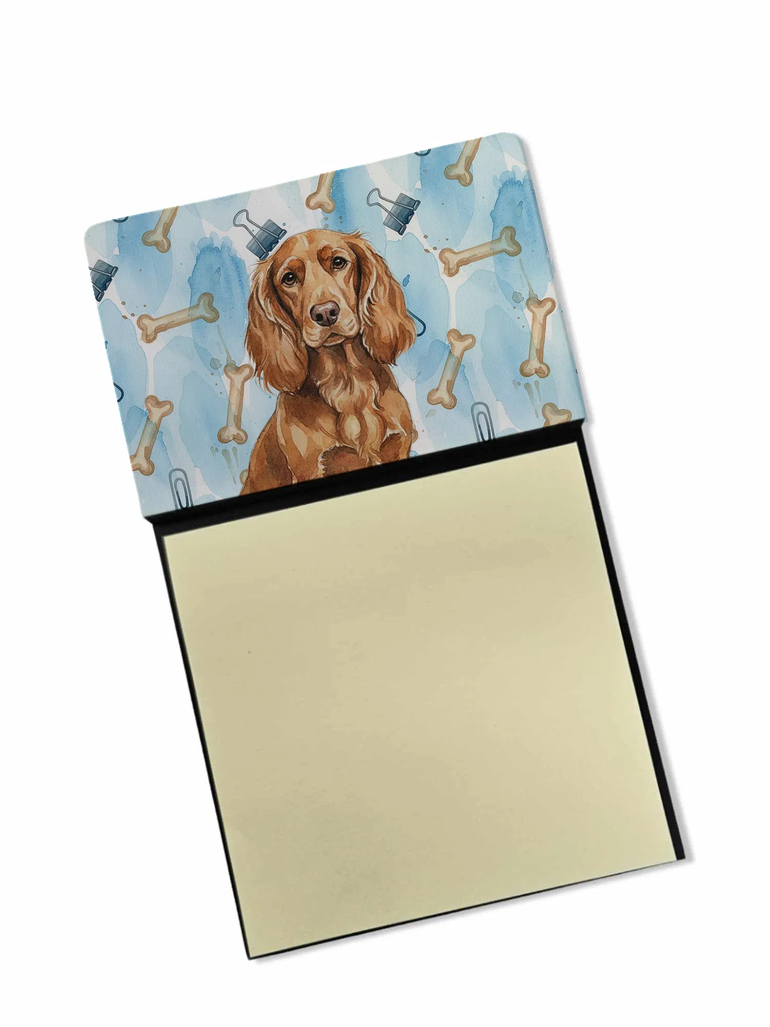 Boykin Spaniel Coworker Watercolor Sticky Note Holder Refillable Dispenser Desk Accessory 3x3 Pad Gift photo 1