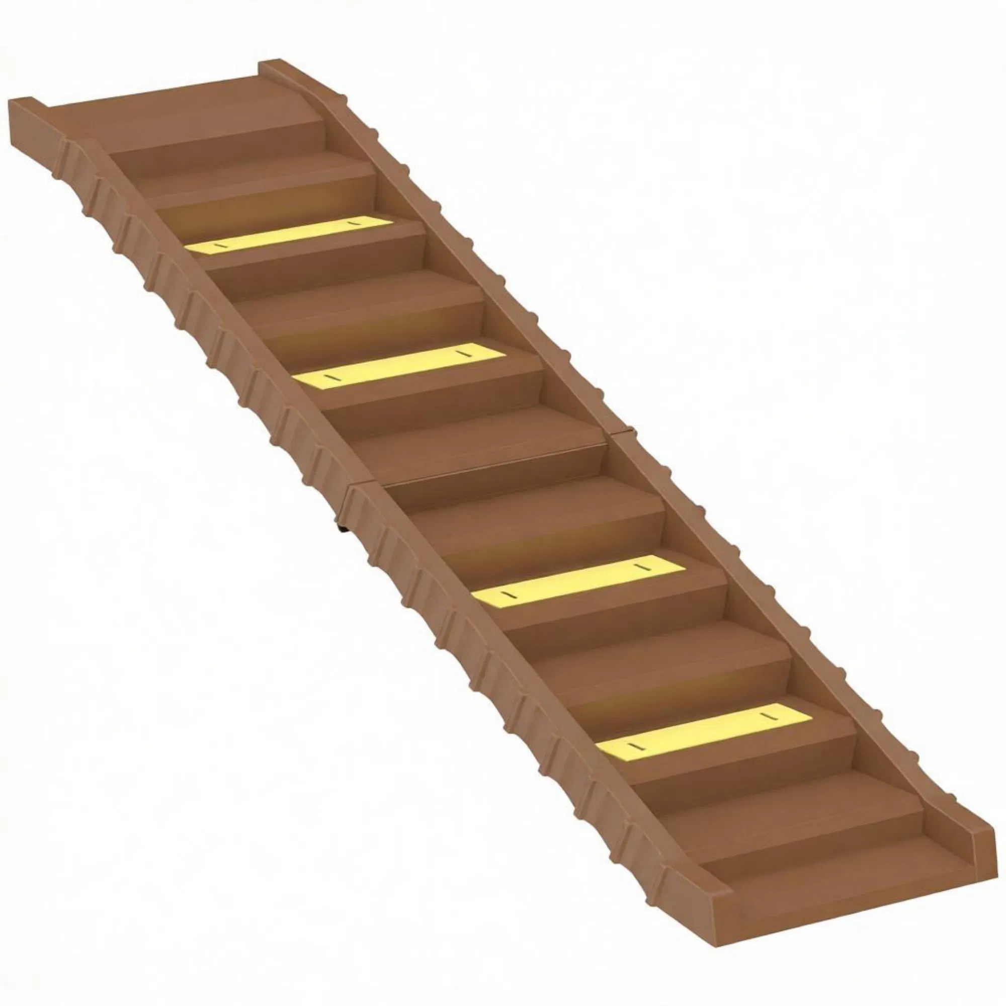 Brown Portable Dog Ramp Foldable Stairs for Medium Small Dogs to Get on Car Truck SUV photo 2