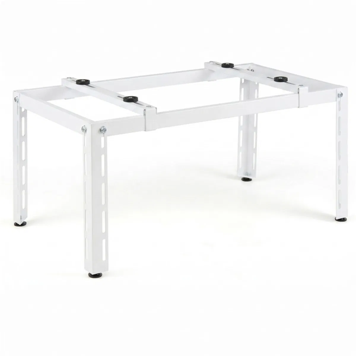 Adjustable Mini Split Ground Stand, 400 lbs Heavy Duty AC Condenser Stand for 900036000 BTU Ductless Heat Pump, Anti-Vibration Outdoor Support Bracket - White photo 1