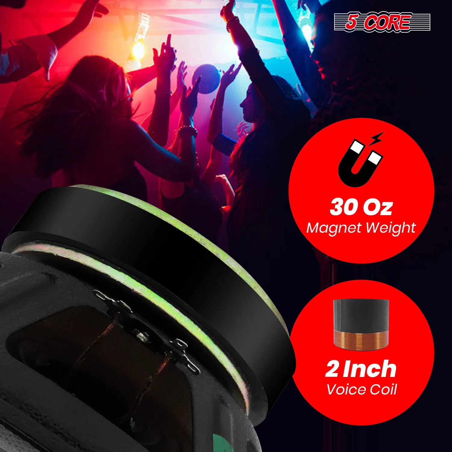 5Core 10 inch Subwoofer Speaker 600W Peak 8Ohm PA DJ Replacement Sub Woofers photo 3