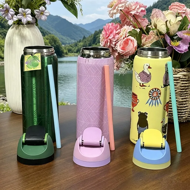 304 stainless steel outdoor sports water bottle, portable and leak-proof, suitable for daily travel, mountain climbing and fitness activities, etc photo 7