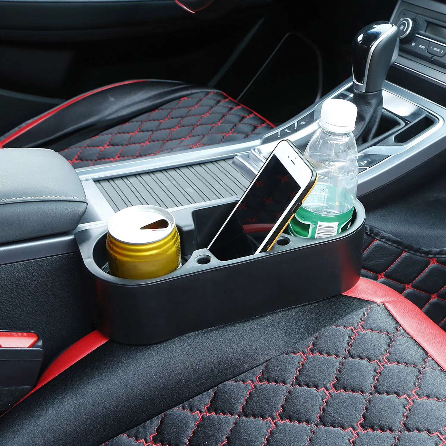Car Seam Cup Holder Seat Gap Wedge Drink Storage Organizer Console Side Pocket Mount Stand photo 3