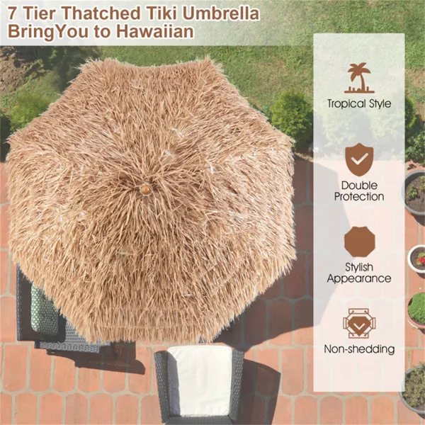 7.2 foot portable beach umbrella with adjustable tilt photo 2
