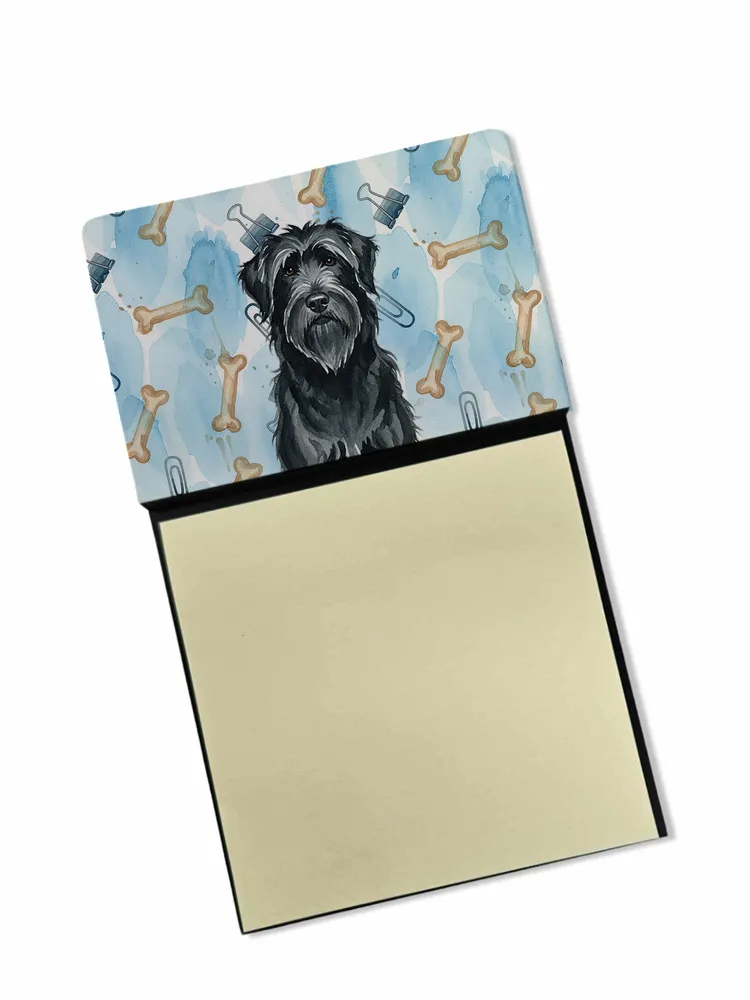 Black Briard Coworker Watercolor Sticky Note Holder Refillable Dispenser Desk Accessory 3x3 Pad Gift photo 8
