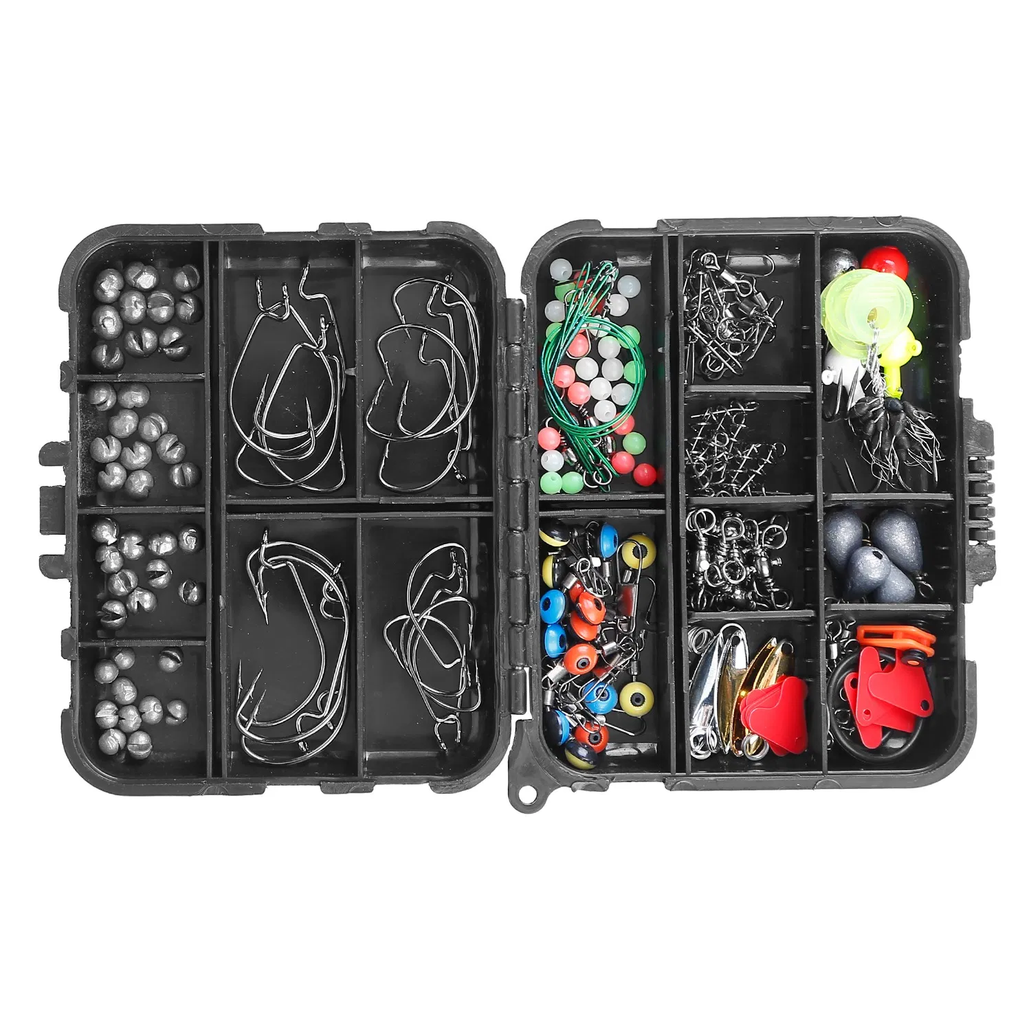 188PCS Fishing Accessory Kit - Includes Hooks, Sinker Weights, Lures, Swivels & More, Premium Corrosion-Resistant Material with Tackle Box for Easy Storage & Carry, Ideal Gift for Fishermen photo 7