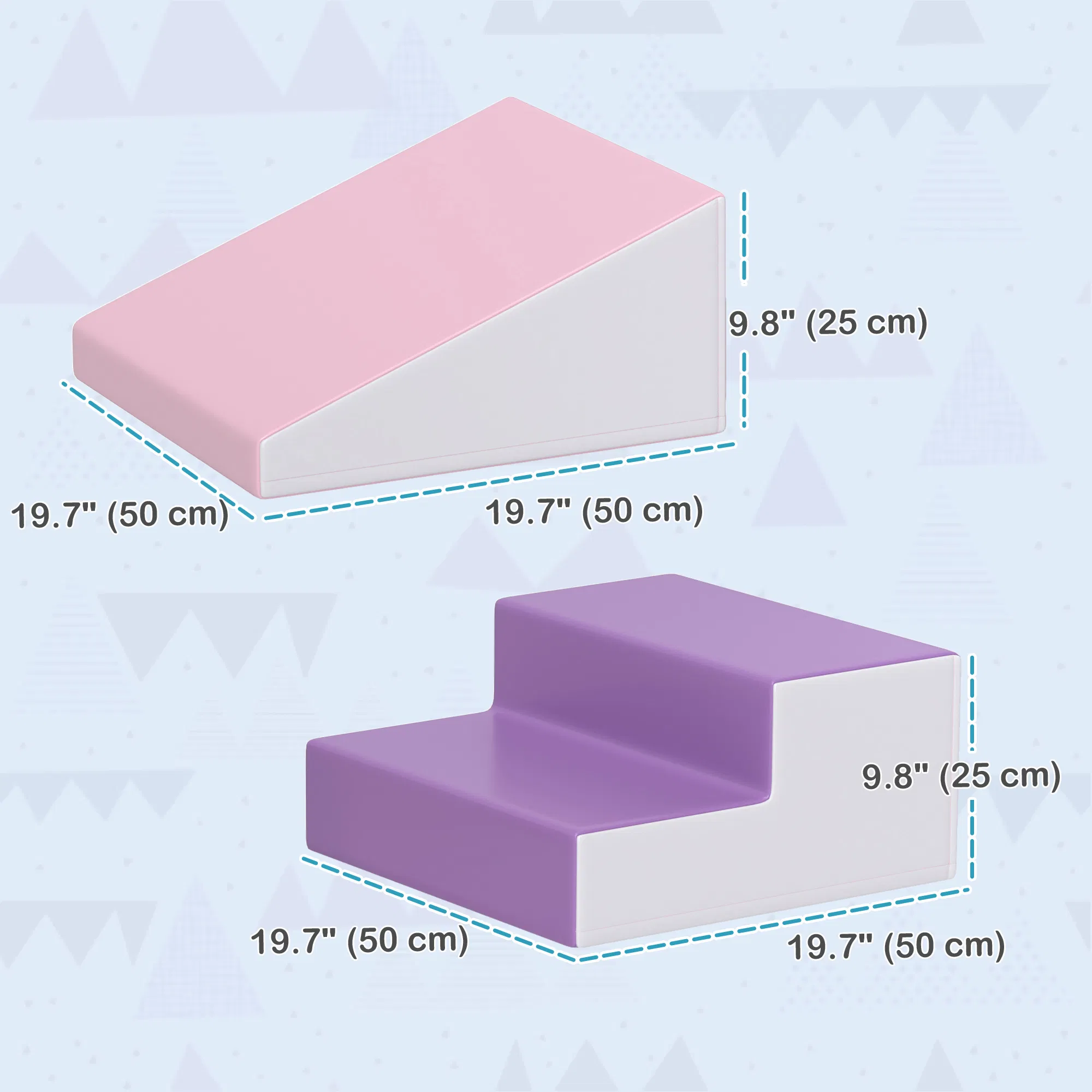 2-Piece Climb and Crawl Activity Soft Play Set, for Toddler Preschooler Babies Indoor, Purple photo 4