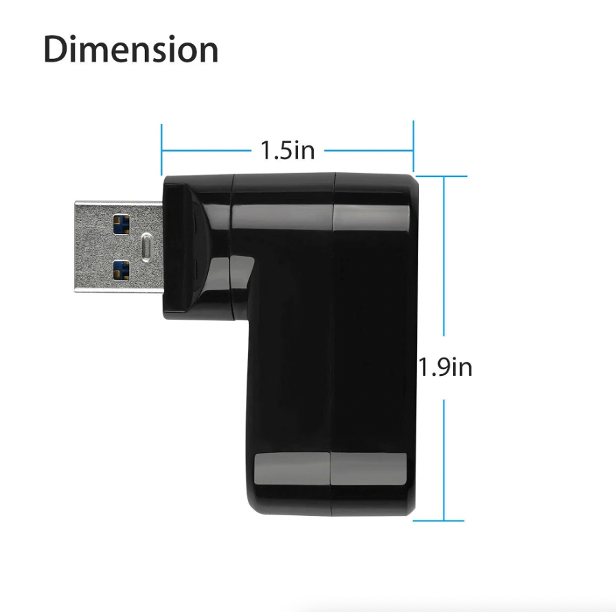 High Speed 3 Port USB 3.0 Multi HUB Splitter Expansion Desktop PC Laptop Adapter photo 8