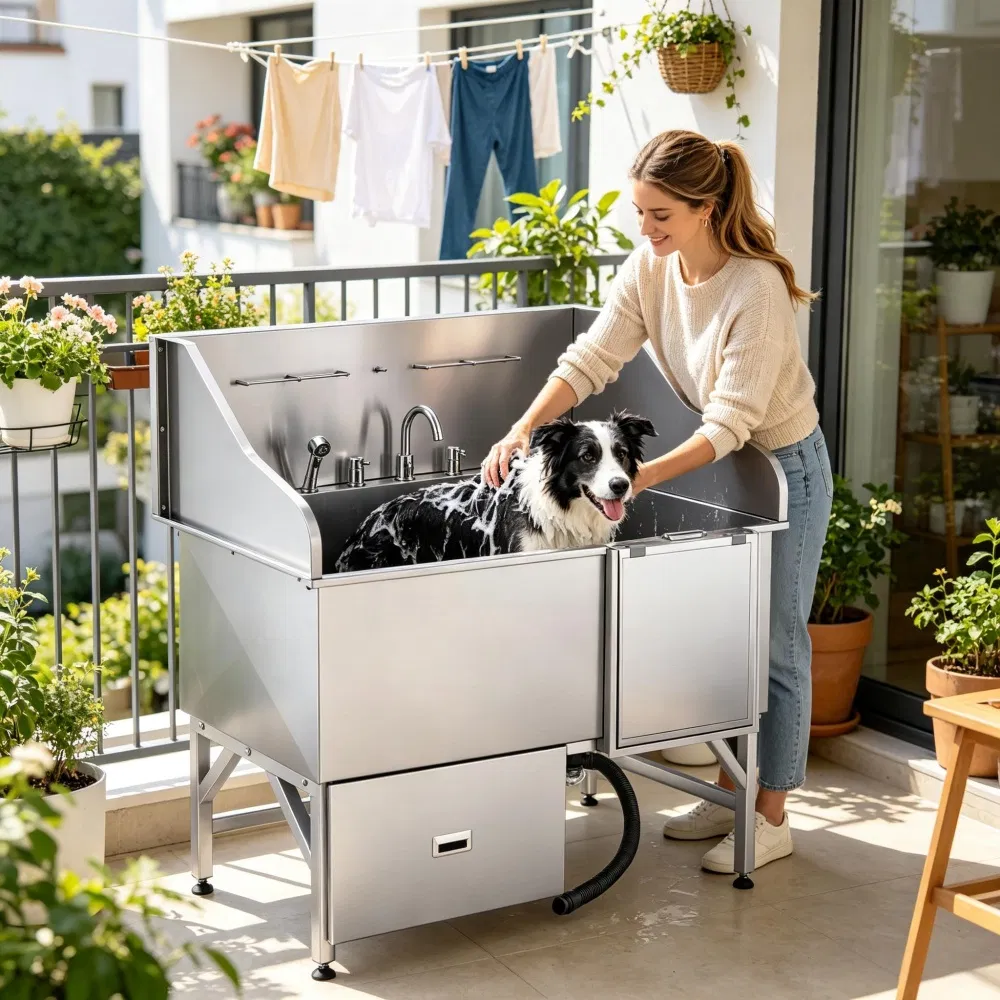 Stainless Steel Dog Washing Station photo 6
