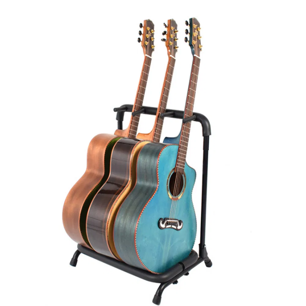 [Replace 31245755]3-Slot Guitar Holder Rack Stand Black photo 4