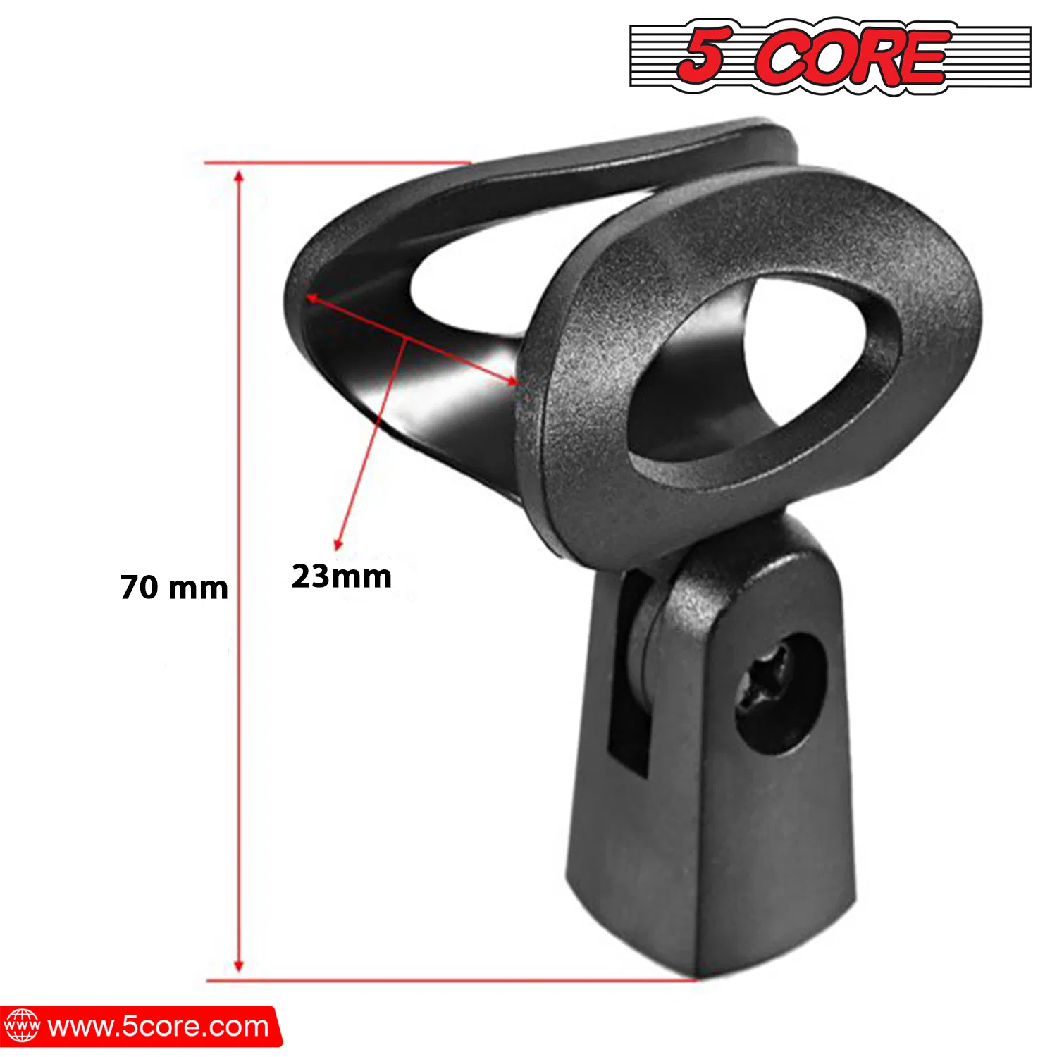 5 Core Mic Clips for Stands 4Pcs Microphone Clip Holder Universal Adjustable with 5/8" Male to 3/8" Female Screw Adapter Suitable for Handheld Microphones 4-Pack MC 03 4PCS photo 8