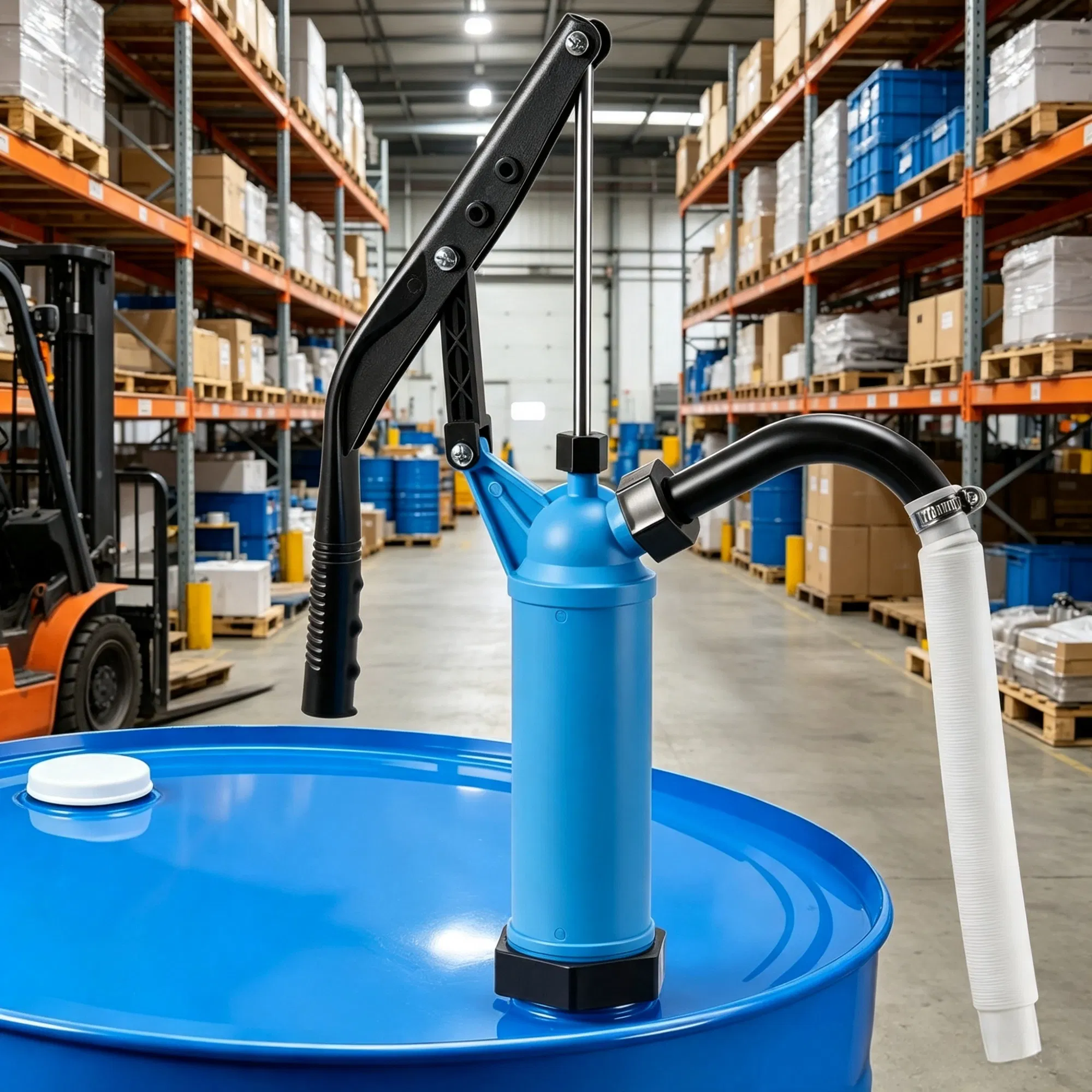 Lever-Action Barrel Pump, 9.5 oz/Stroke Hand Operated Drum Pump for 5-55 Gallon Drums photo 3