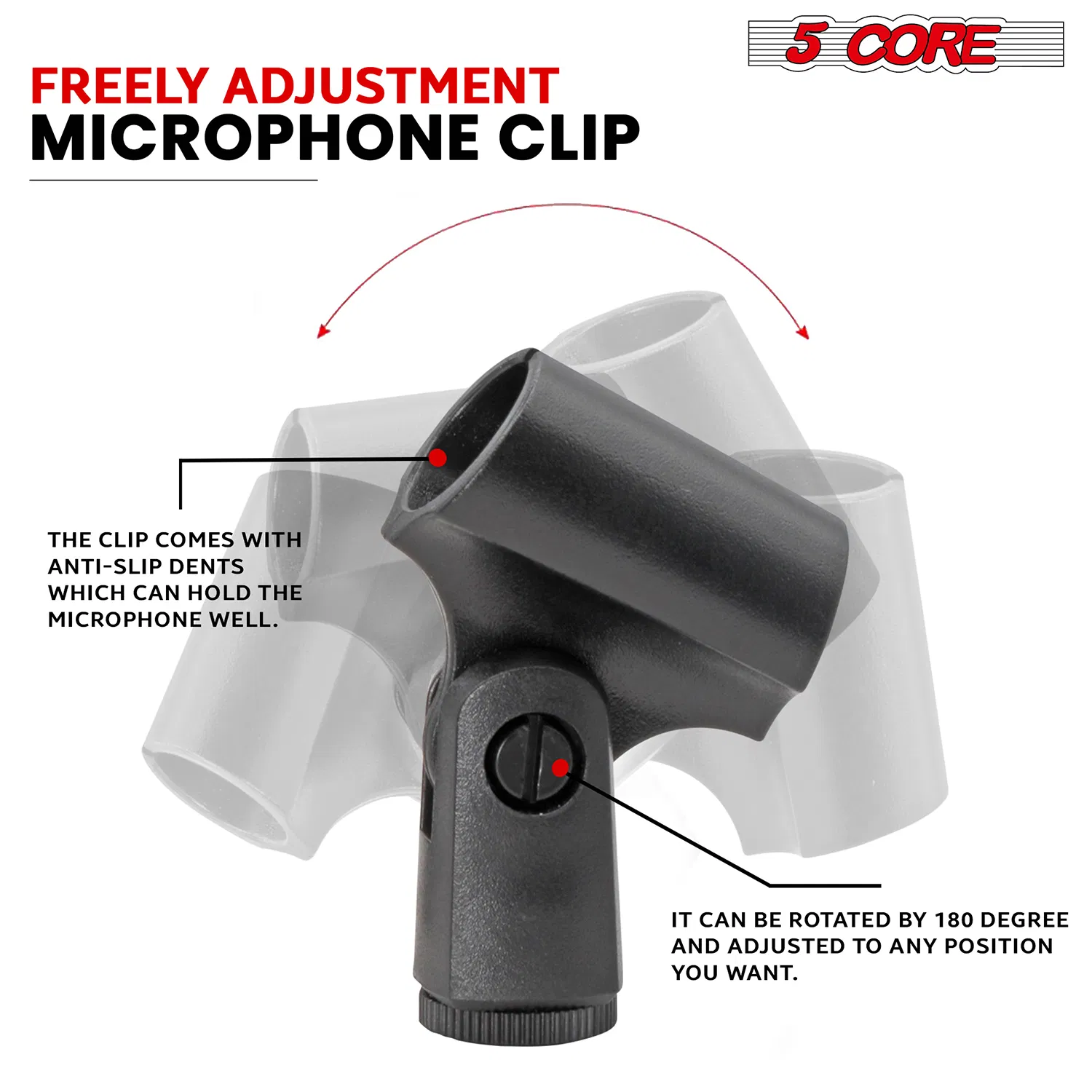 5 CORE Professional Instrument Microphone Pencil Mic Condenser Cardioid Unidirectional Stick Microfono with Windscreen Mic Clip & Case photo 5