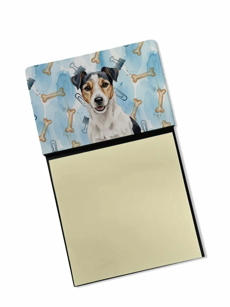 Parson Russell Terrier Coworker Watercolor Sticky Note Holder Refillable Dispenser Desk Accessory 3x3 Pad Gift photo 8