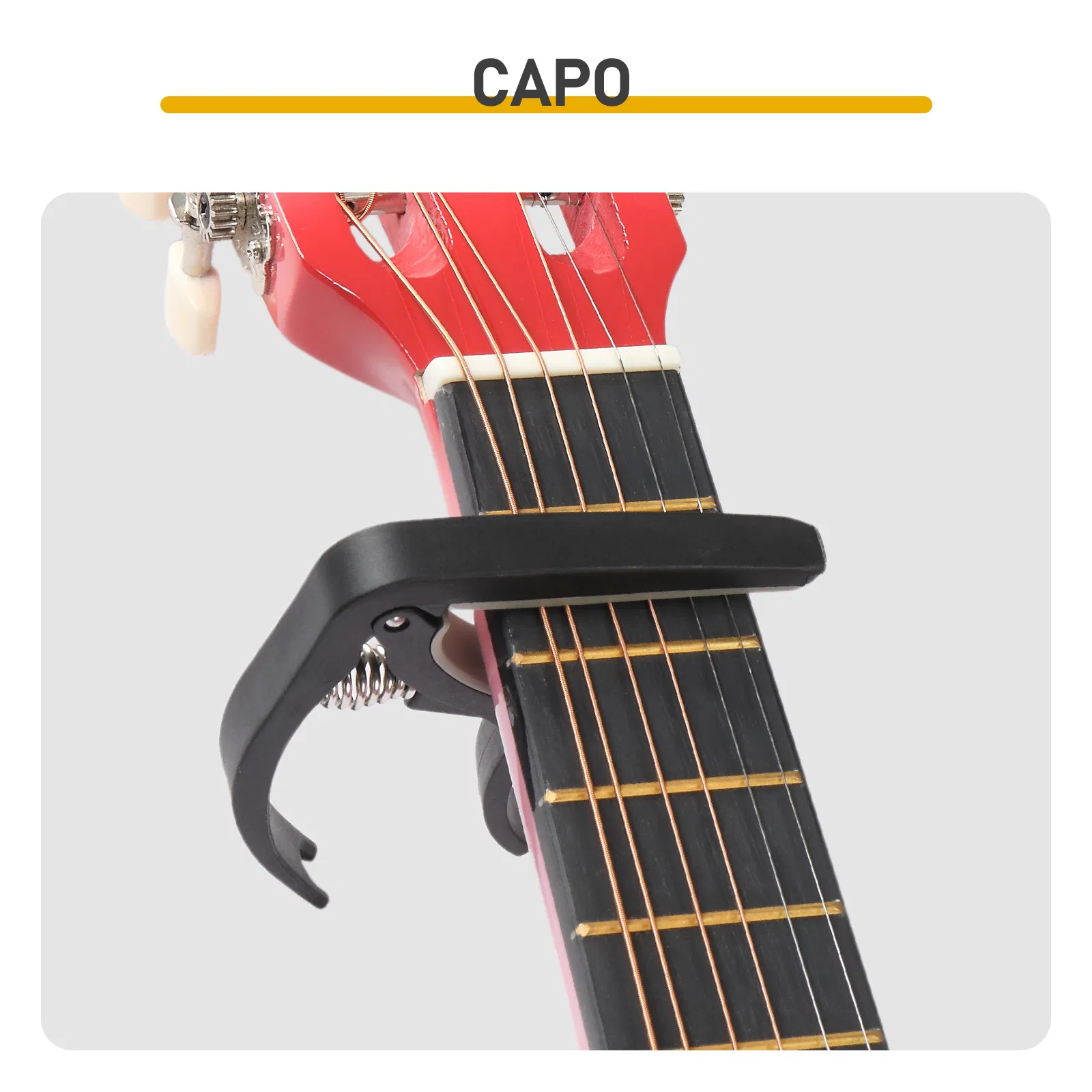 Pink 30-inch acoustic guitar with pick, strings, capo, gig bag, tuner and shoulder strap photo 5