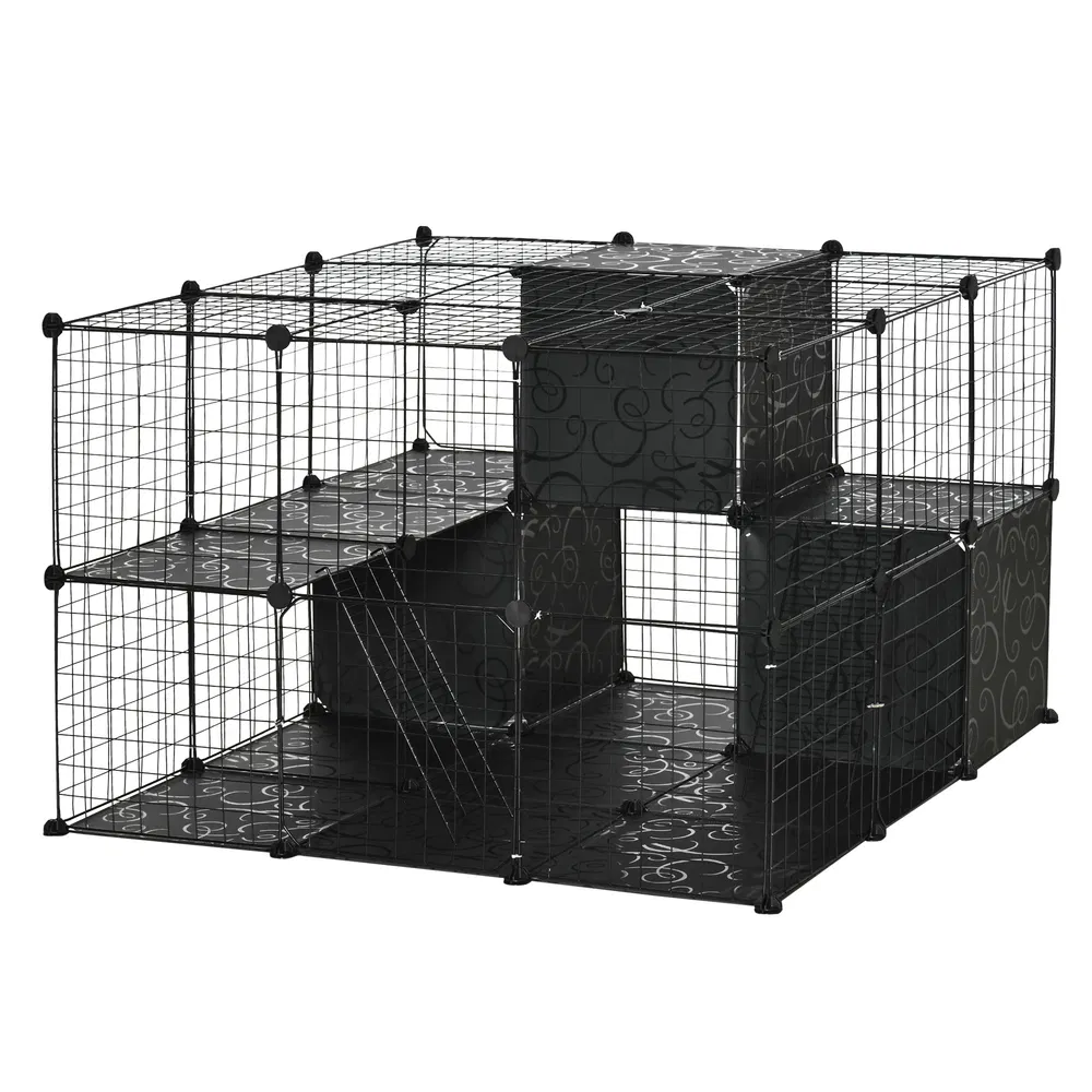 56 Panels Pet Playpen Small Animal Cage for Rabbit photo 7