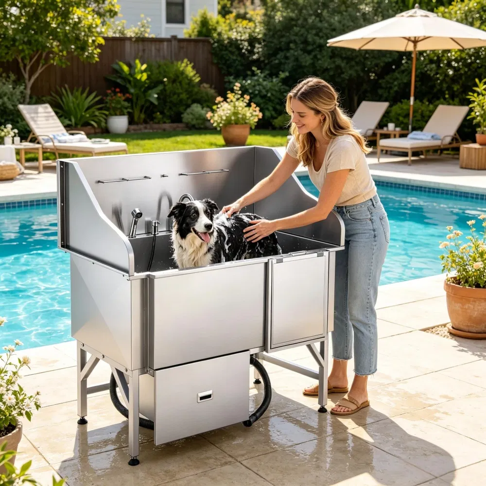 Stainless Steel Dog Washing Station photo 5