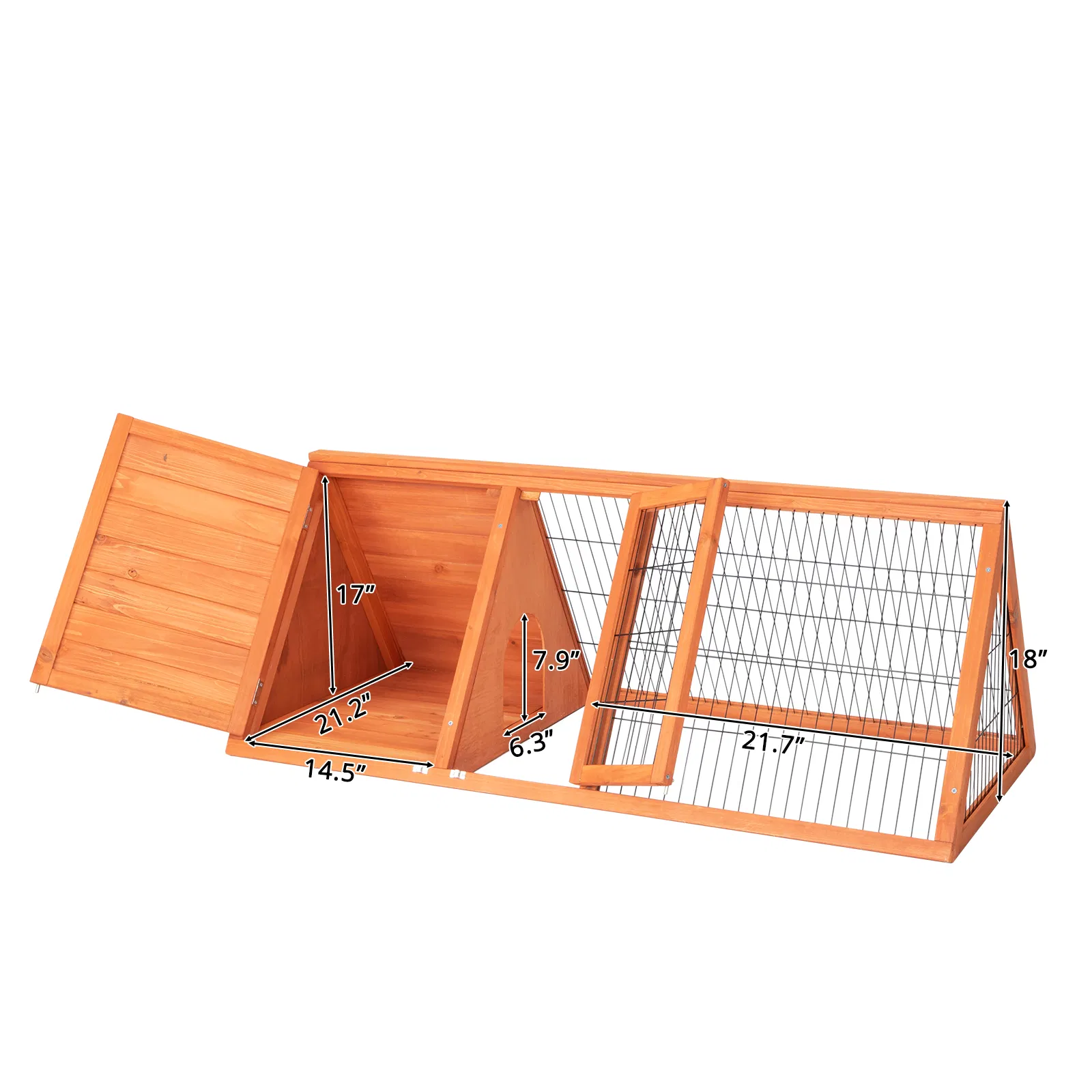 50" Wooden Rabbit Guinea Pig Hutch Wooden Rabbit Guinea Pig House photo 7