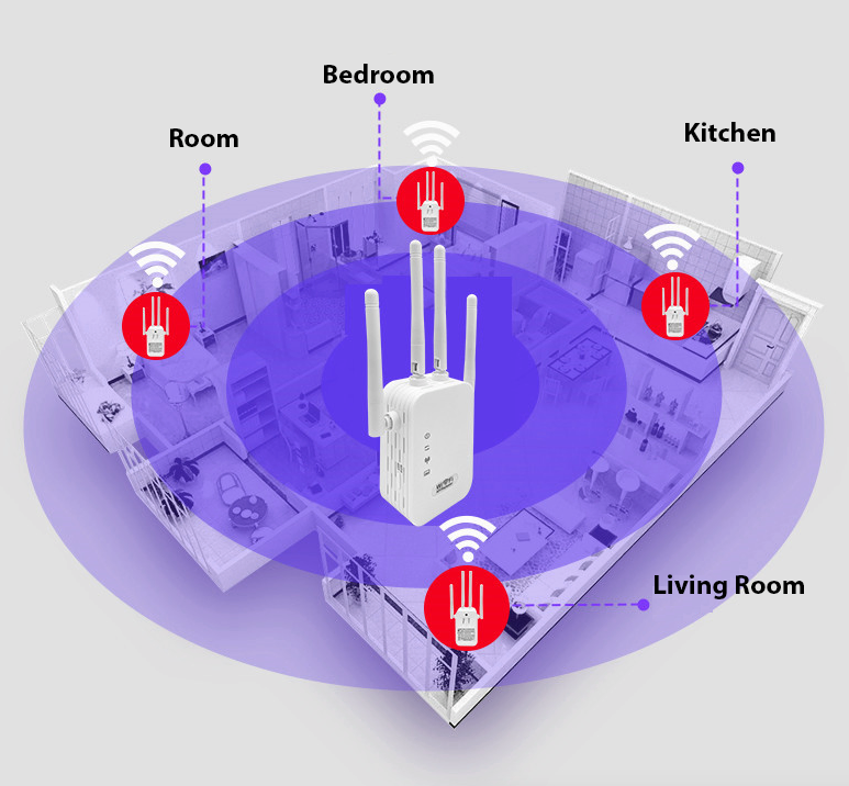 WiFi Range Extender Internet Booster Network Router Wireless Signal Repeater photo 3