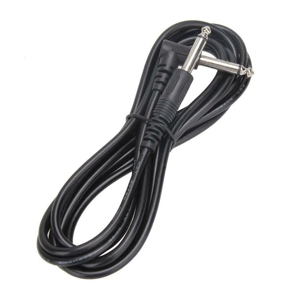2 PACK 10FT Electric Patch Cord Guitar Amplifier Amp Cable Right Angle 90 Degree photo 4