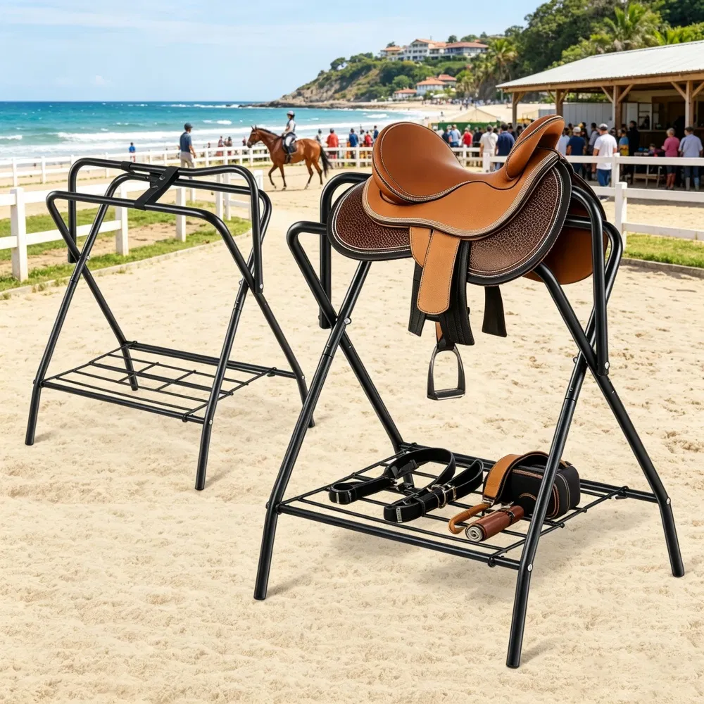 Folding Saddle Rack with Foldable for Garage photo 2