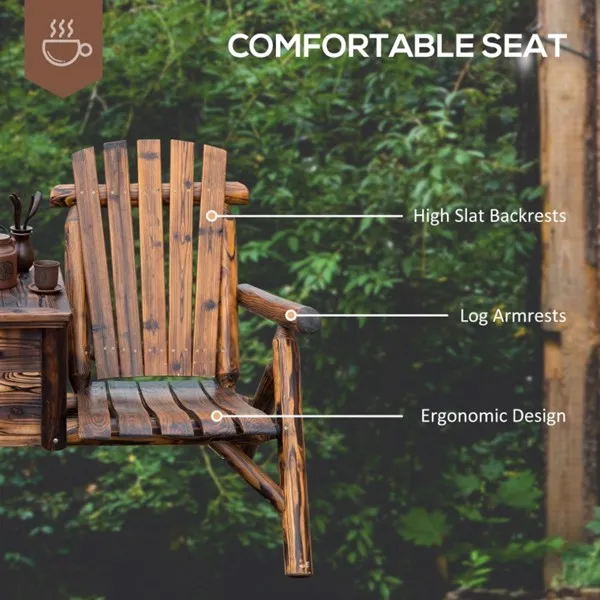 Wooden Chair Loveseat with Inset Ice Bucket Garden chairs/courtyard chairs photo 5