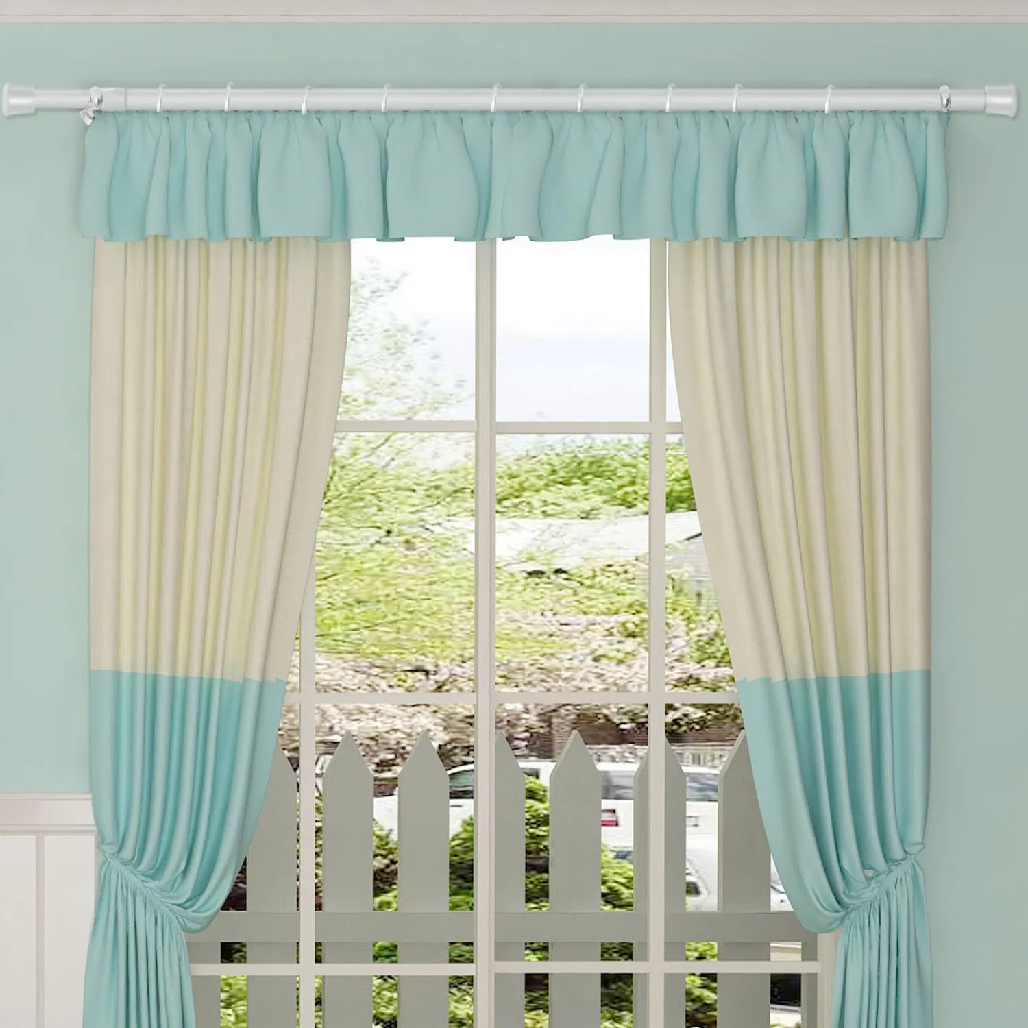 Heavy Duty Tension Curtain Rod, Non-Slip Carbon Steel Spring Loaded Curtain Rod (30-50cm/11.8-19.7in) - No Drilling, Tool-Free Installation for Bathroom, Kitchen, Bedroom, Wardrobe (Holds 2-3kg/4.4-6. photo 8