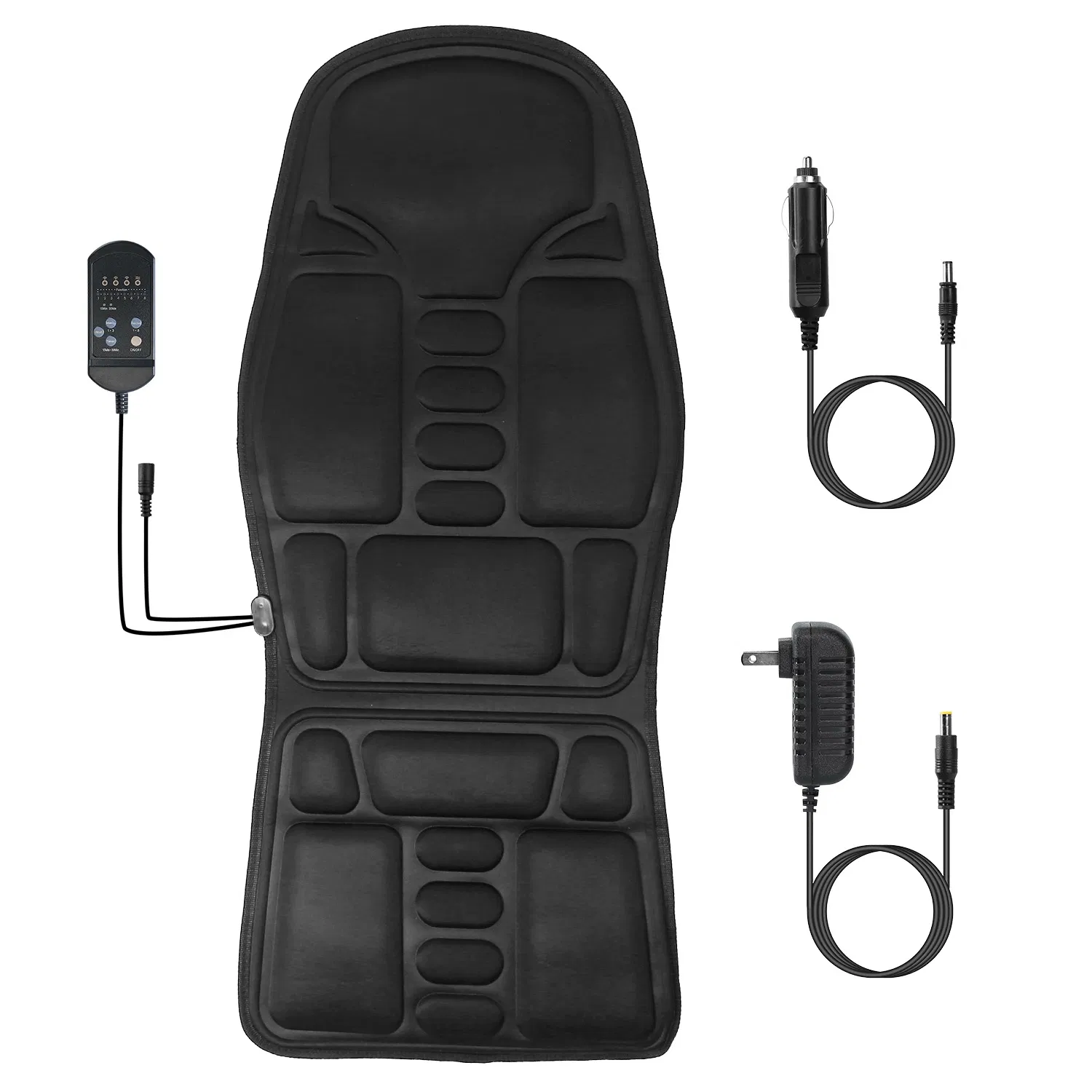 Back Massager Cushion Electric Massage Car Seat Cushion Chair Pad w/ Heating Function 8 Vibration Modes 3 Intensity Levels photo 8