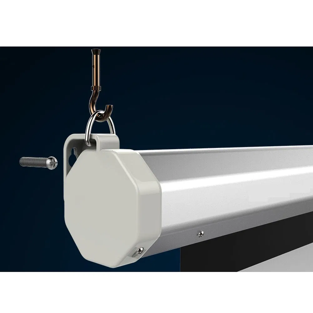 92" 16:9 80" x 45" Viewing Area Motorized Projector Screen with Remote Control Matte White photo 4
