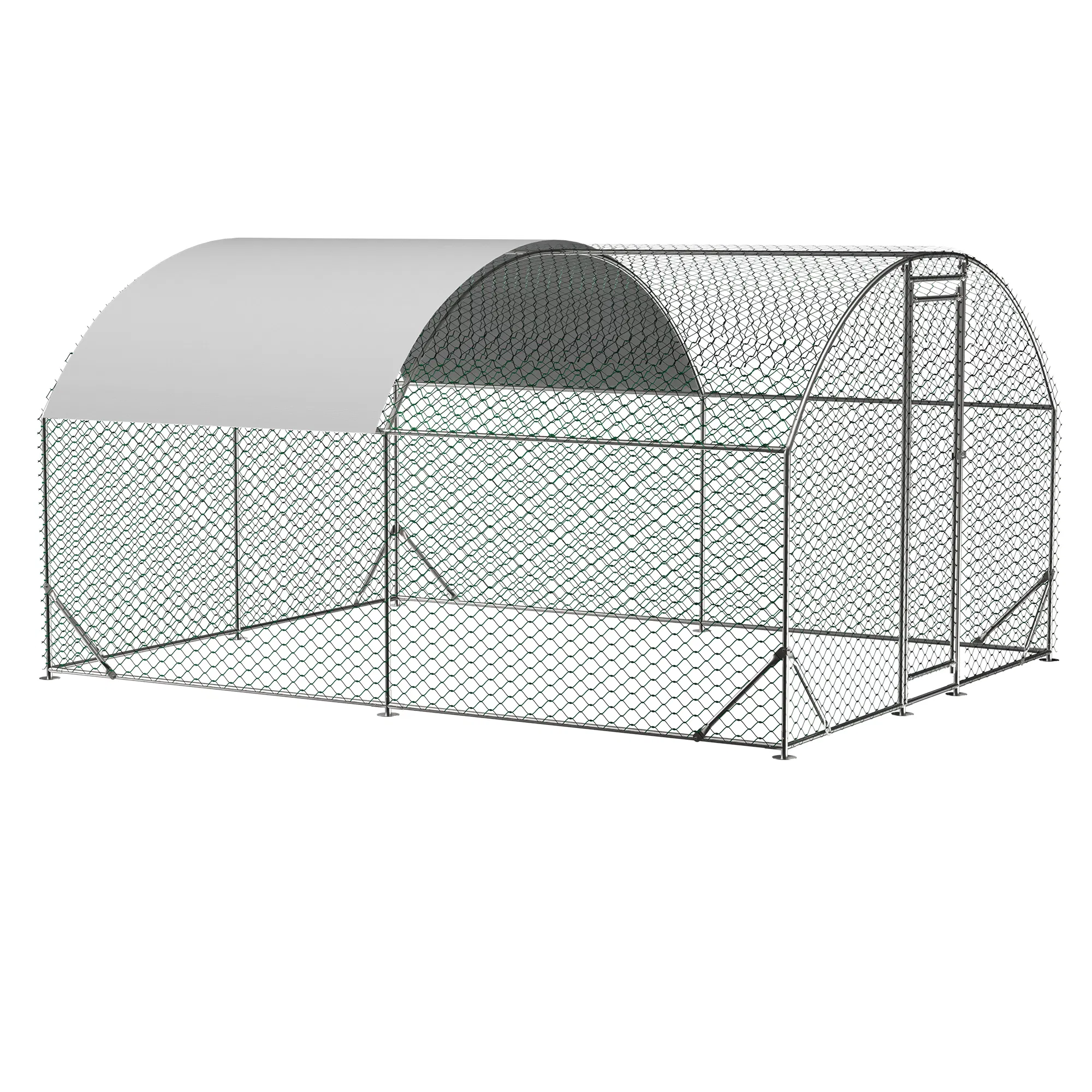 9.84' x 13.12' x 6.56' Large Chicken Coop Metal Chicken Run with Waterproof and Anti-UV Cover photo 4
