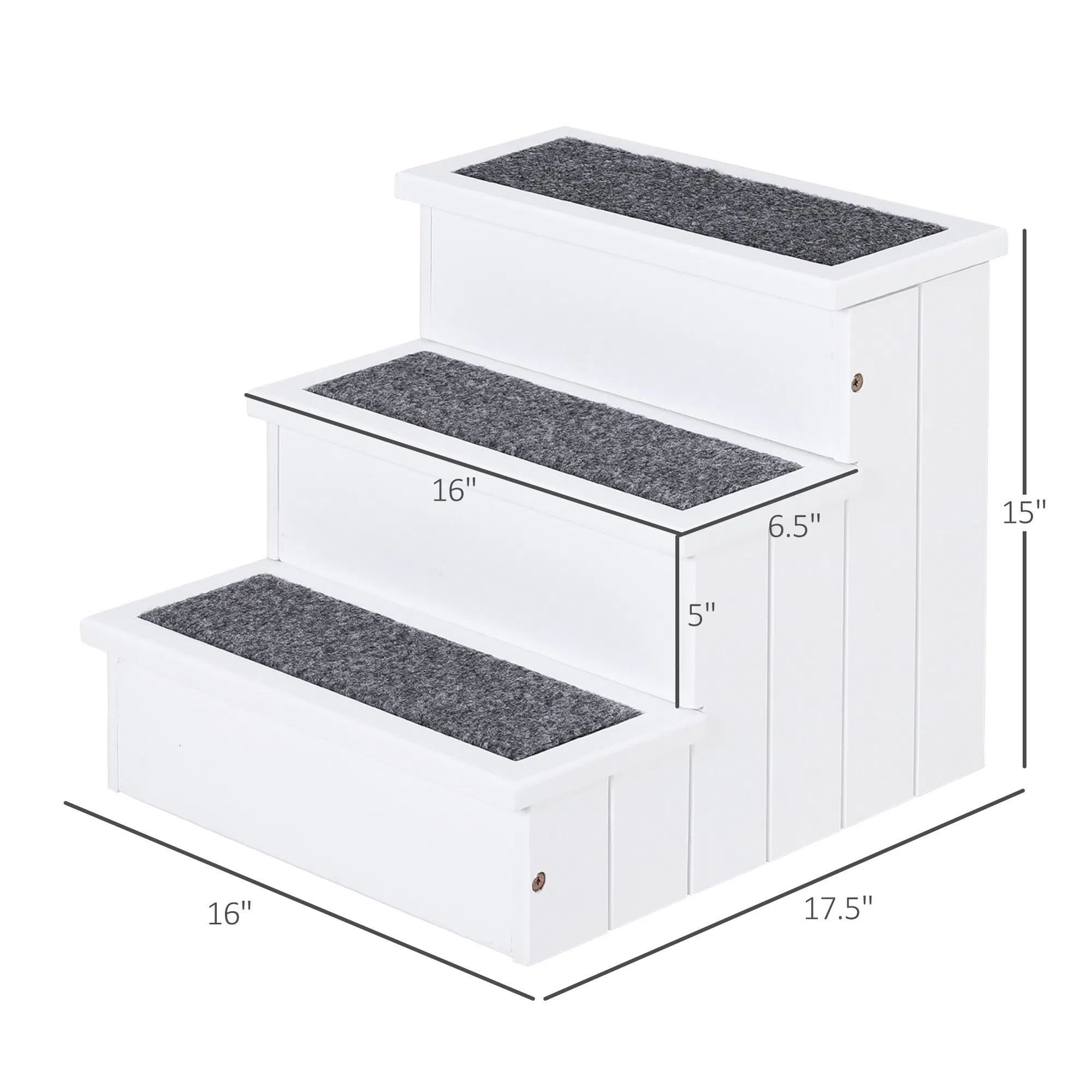Wooden Carpeted Non Slip Pet Stairs Ramp photo 4