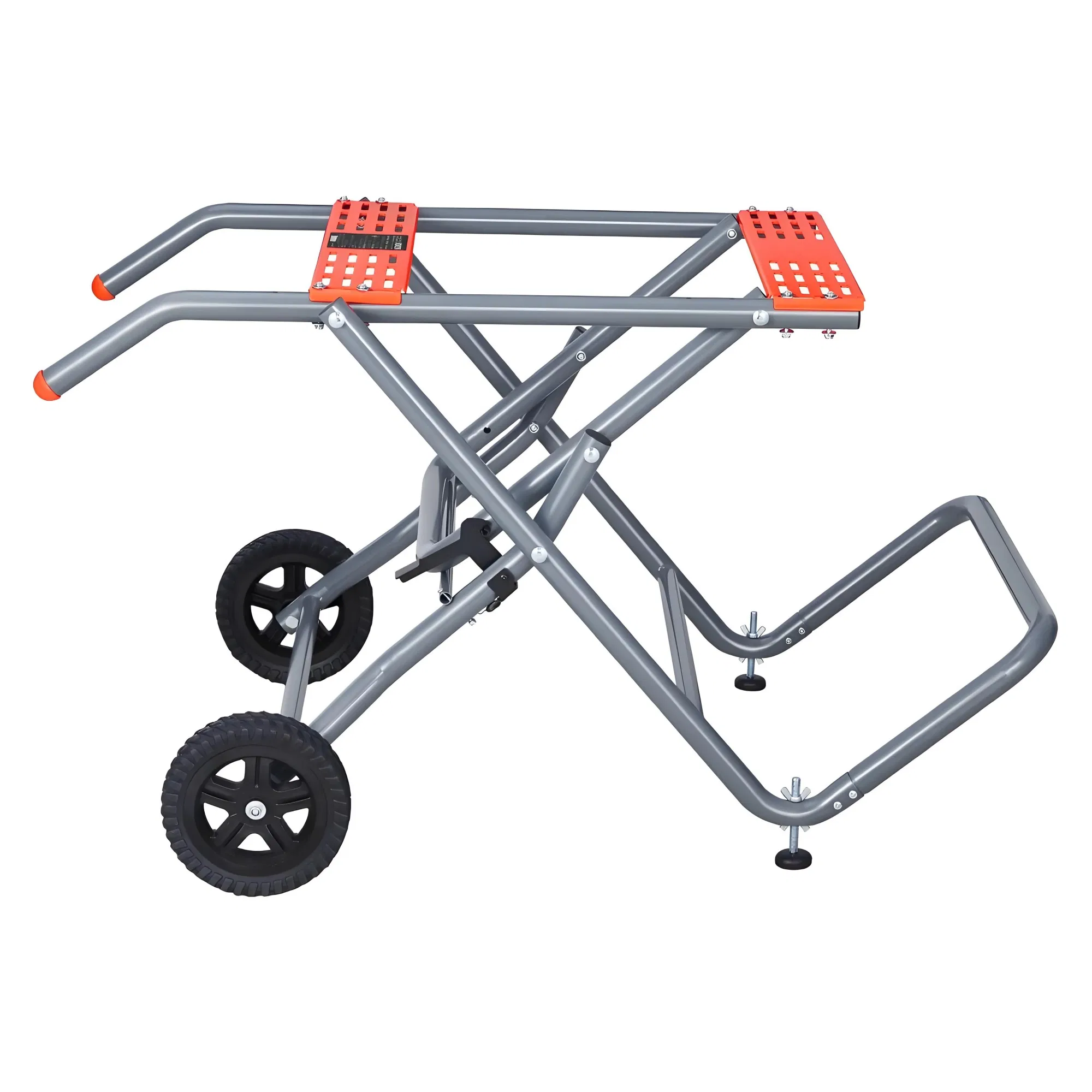 350 lbs Portable Table Saw Stand, Rolling Foldable Heavy Duty Construction with 8 Inch Rubber Wheels, Universal Fit for Most Table Saws, Easy Storage photo 4