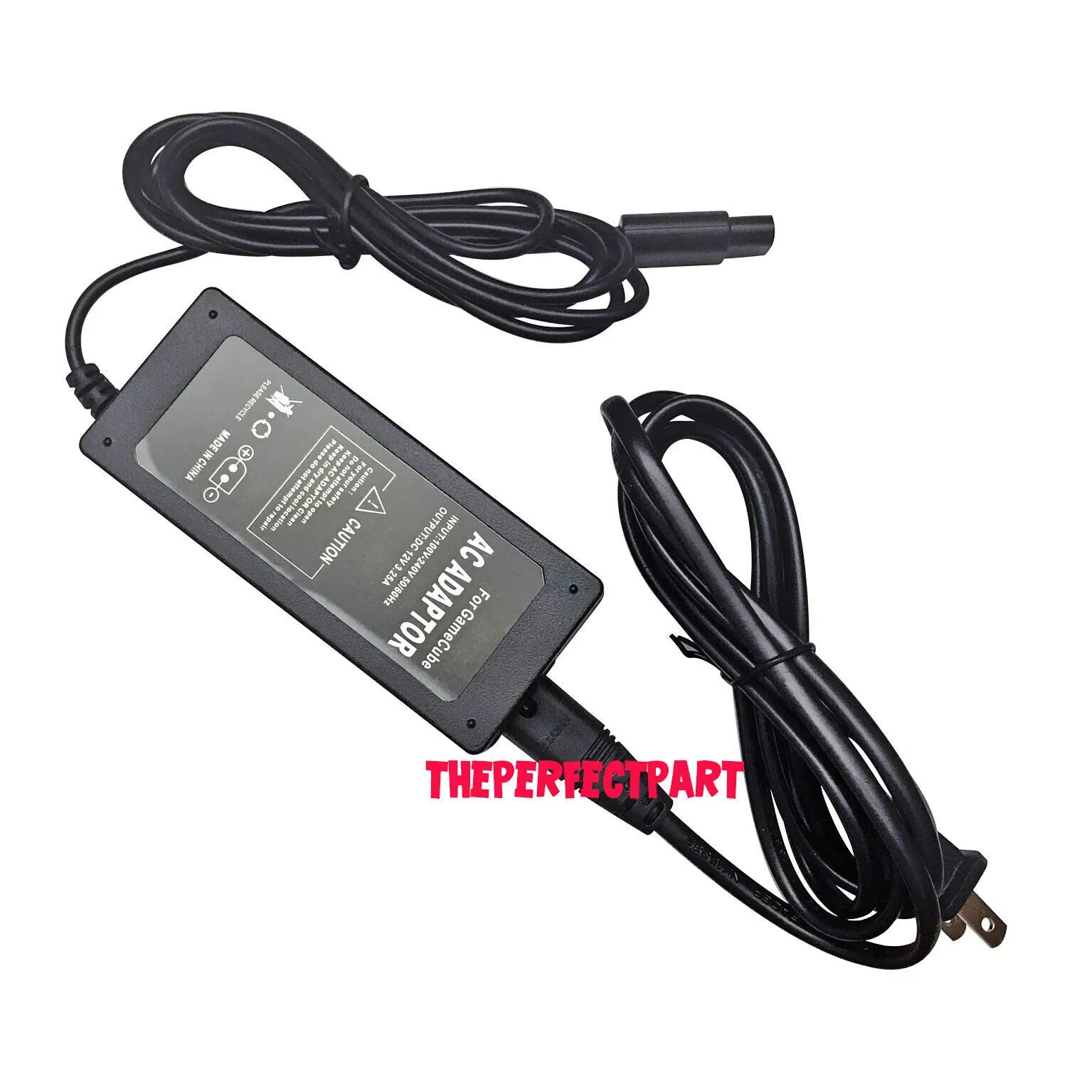 AC Adapter Power Supply & Audio Video A/V Cable for Nintendo GameCube Bundle USA photo 5