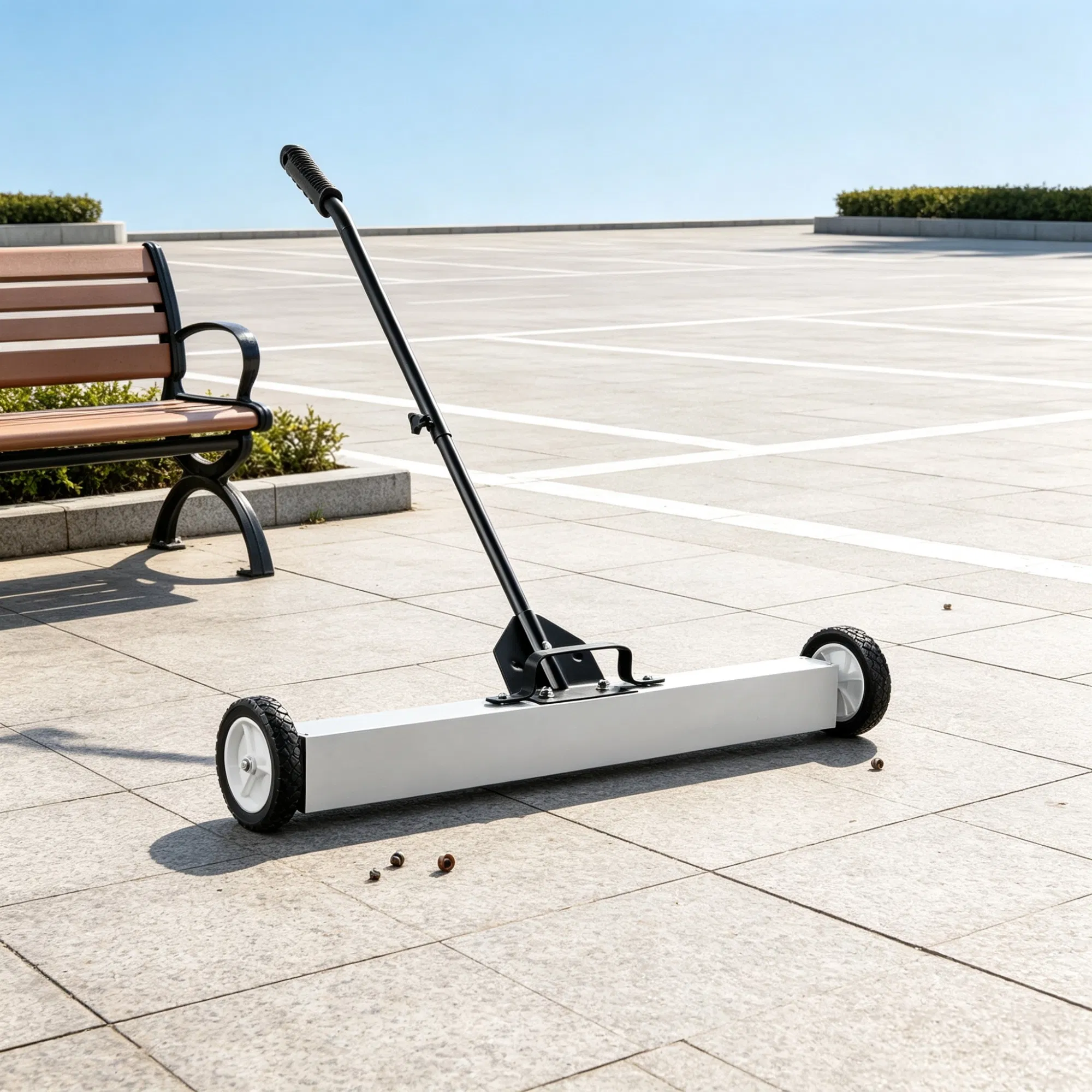 36-Inch Magnetic Sweeper with Wheels, 55 lbs Telescoping Pickup Tool for Nails & Screws in Garage & Yard photo 3