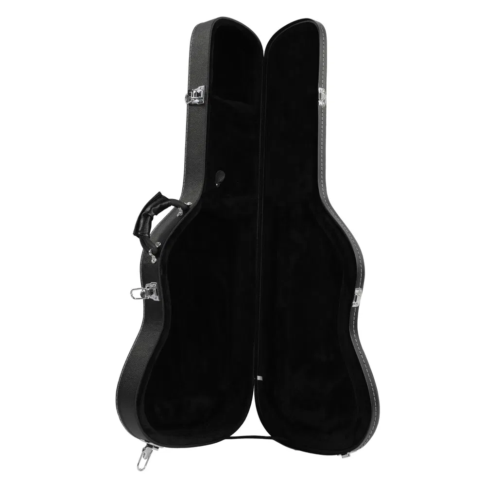 [Replace 2484535]ST High Grade Electric Guitar Hard Case Microgroove Flat Surface Straight Flange Black photo 5