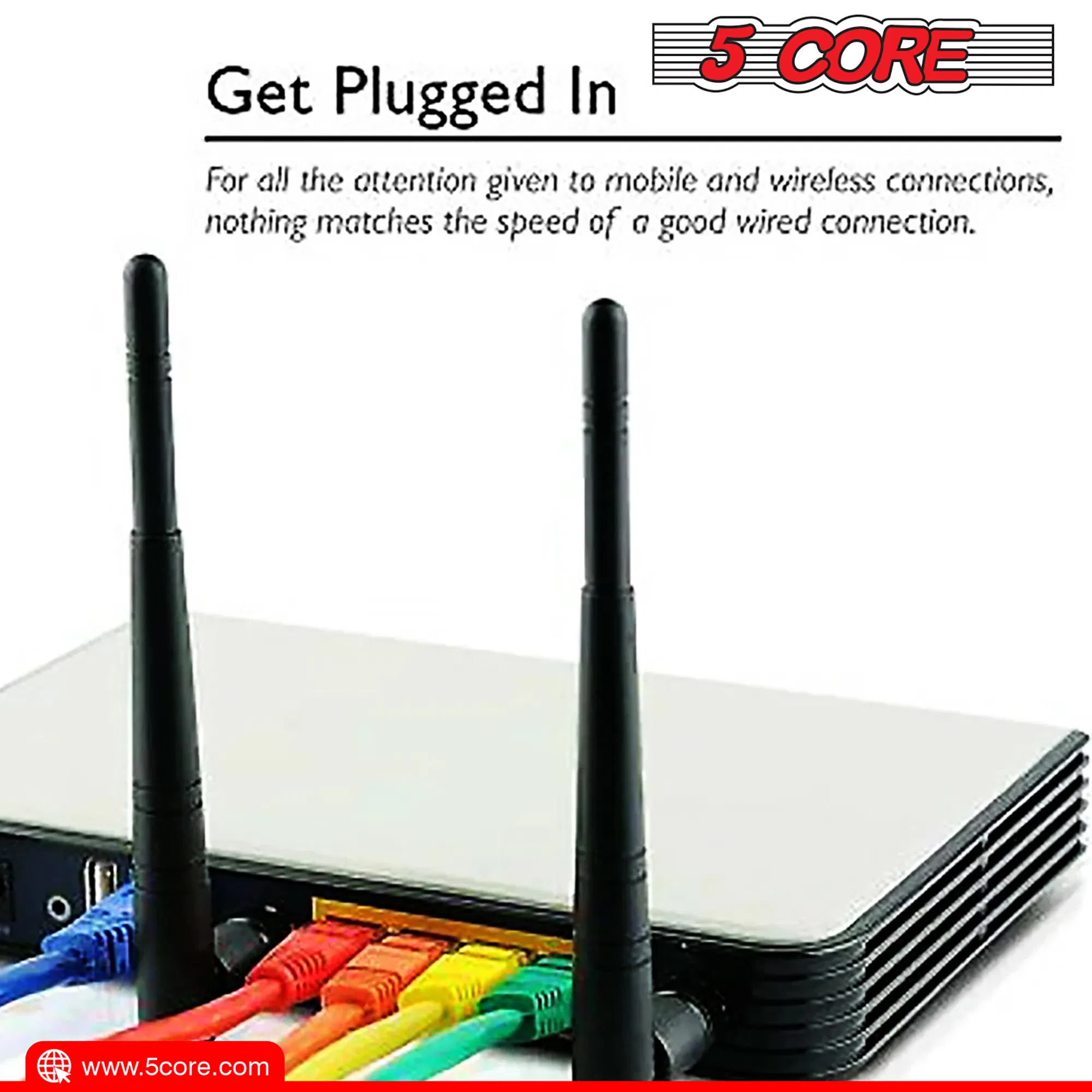 5Core Cat 6 Ethernet Cable 20ft Long Computer Internet Cables WiFi RJ45 Cord photo 8
