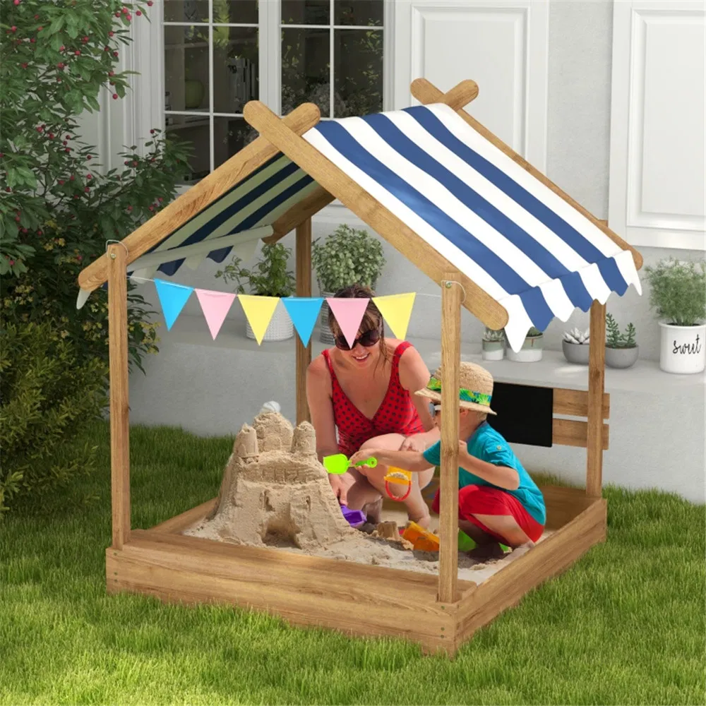Wooden Sandbox, for 3-7 Years Old Kids ( Amazon Shipping)(Prohibited by WalMart) photo 1