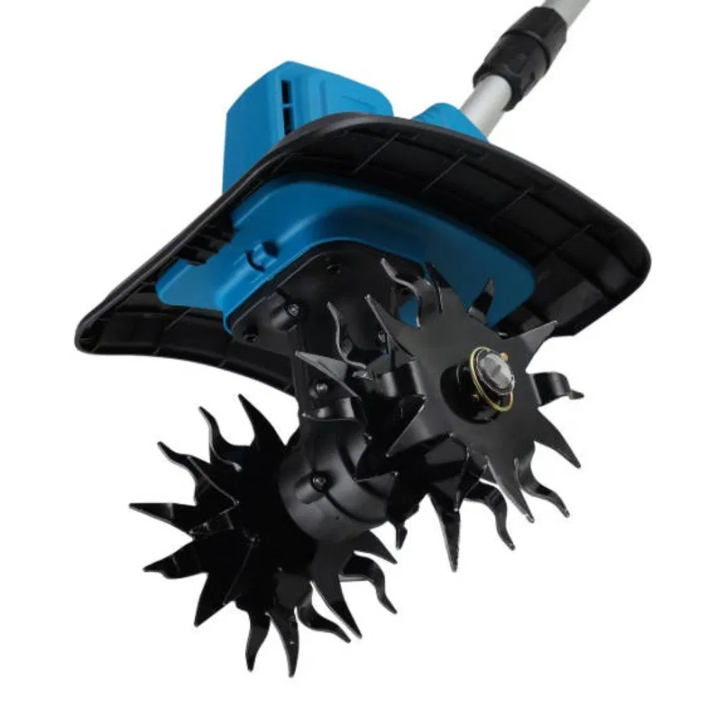 21V Cordless Electric Garden Tiller/Cultivator, Working Width 20cm, Tilling Depth 16cm, Equipped with 2 Batteries and Charger photo 2