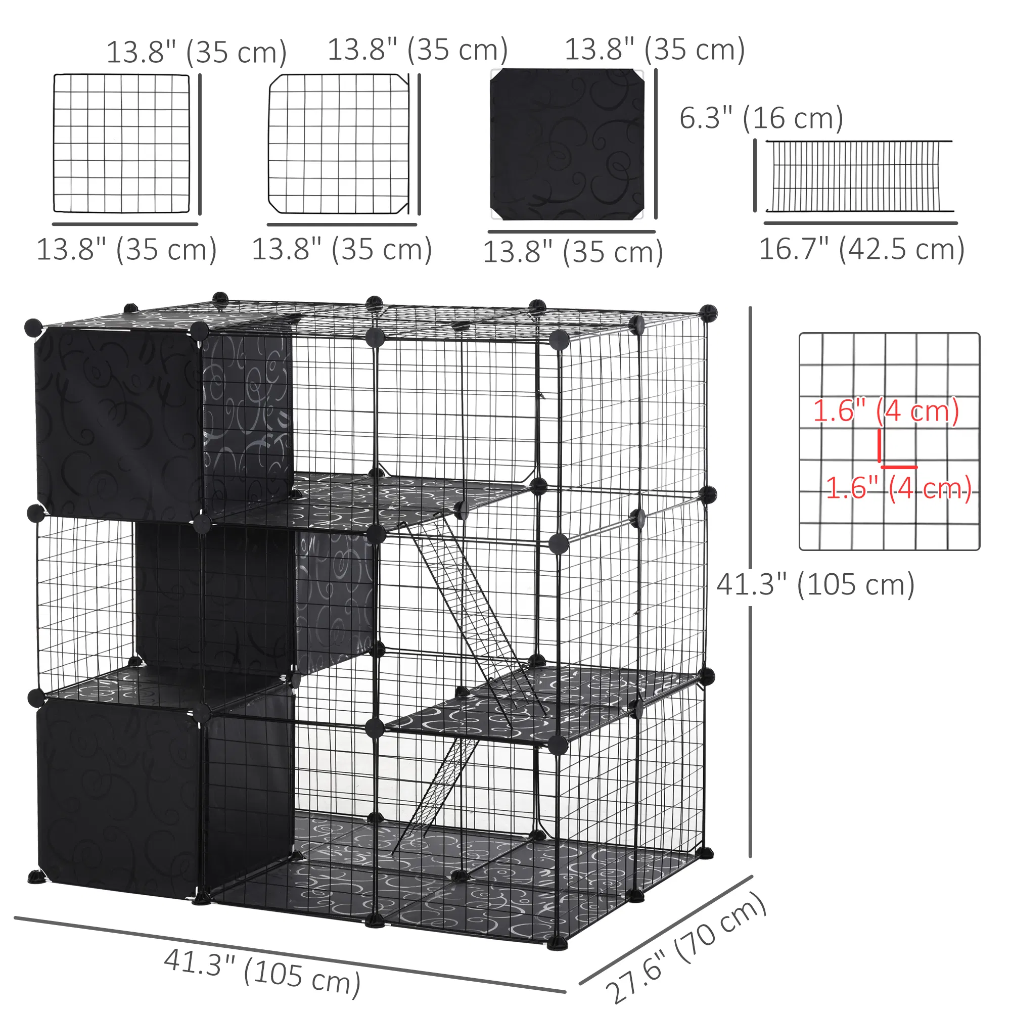 56 Panels Pet Playpen Small Animal Cage for Rabbit photo 6