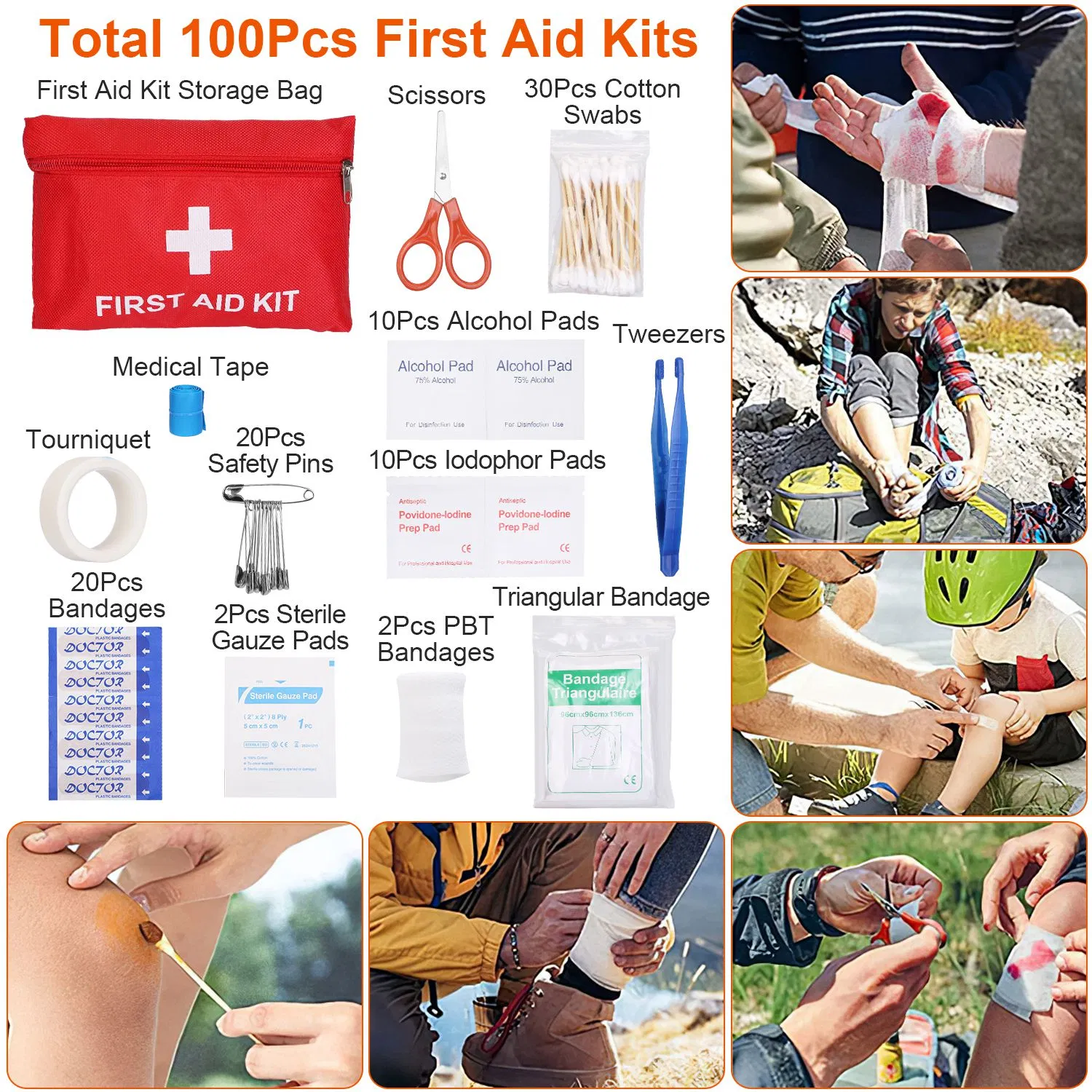 125Pcs Survival Kits Professional Emergency Survival Gear Tactical First Aid Kit Supplies for Outdoor Adventure Camping Hiking Hunting photo 8