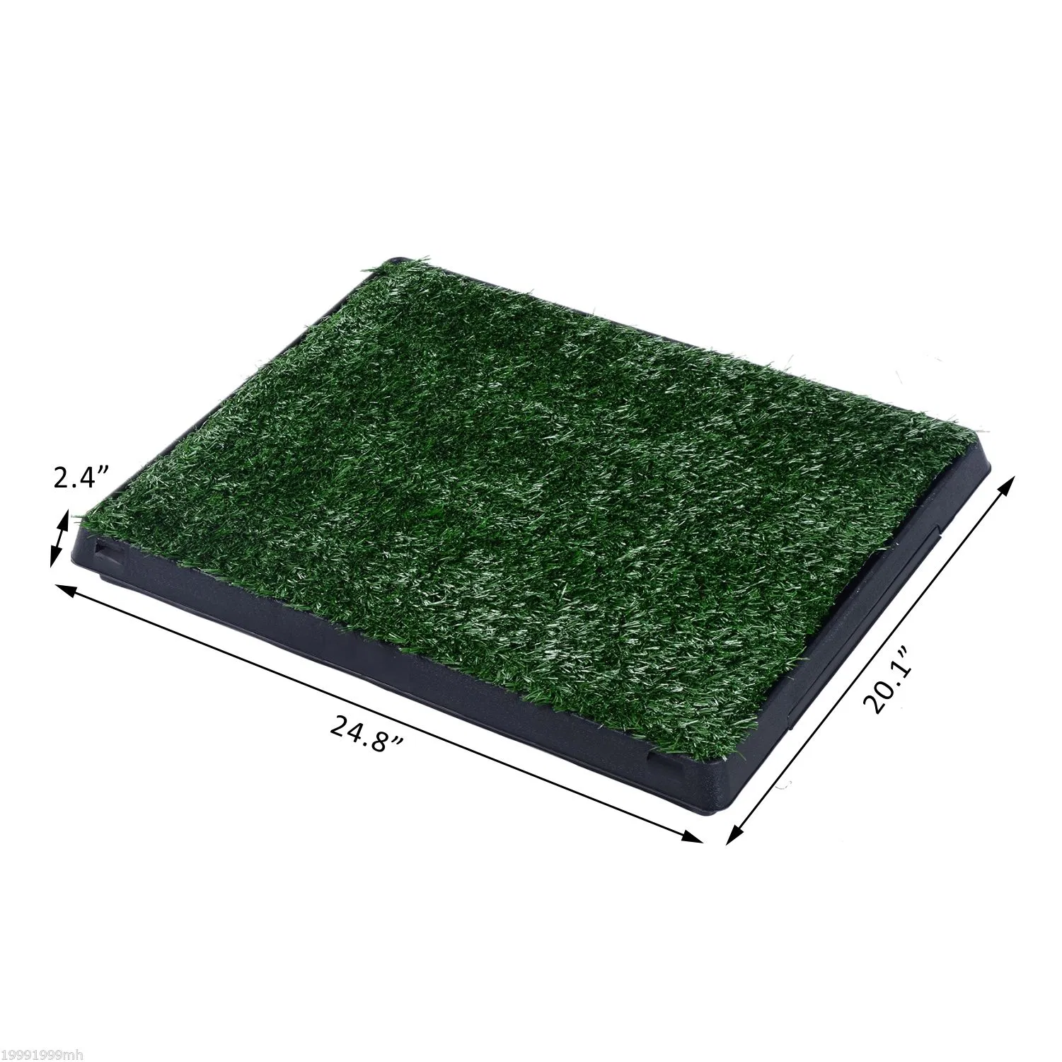 Dog Grass Pad with Tray, Artificial Grass for Dogs, Doggy Bathroom Toilet Potty Tray Indoor Outdoor Puppy Potty Training (51 x 63 CM) photo 3