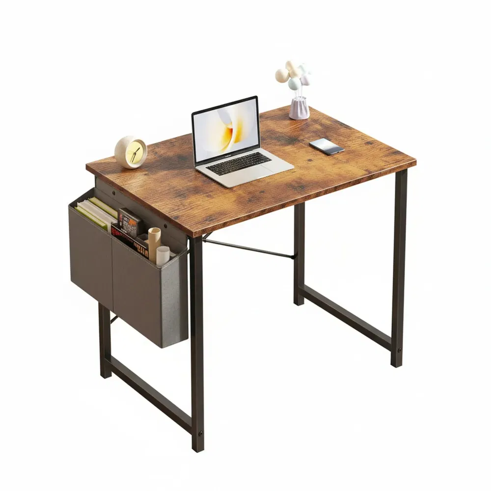 31IN Computer Desk for Home Office, Modern Study Work Table Simple Style for Bedroom, Writing Desks with X-Shaped Reinforcement photo 8