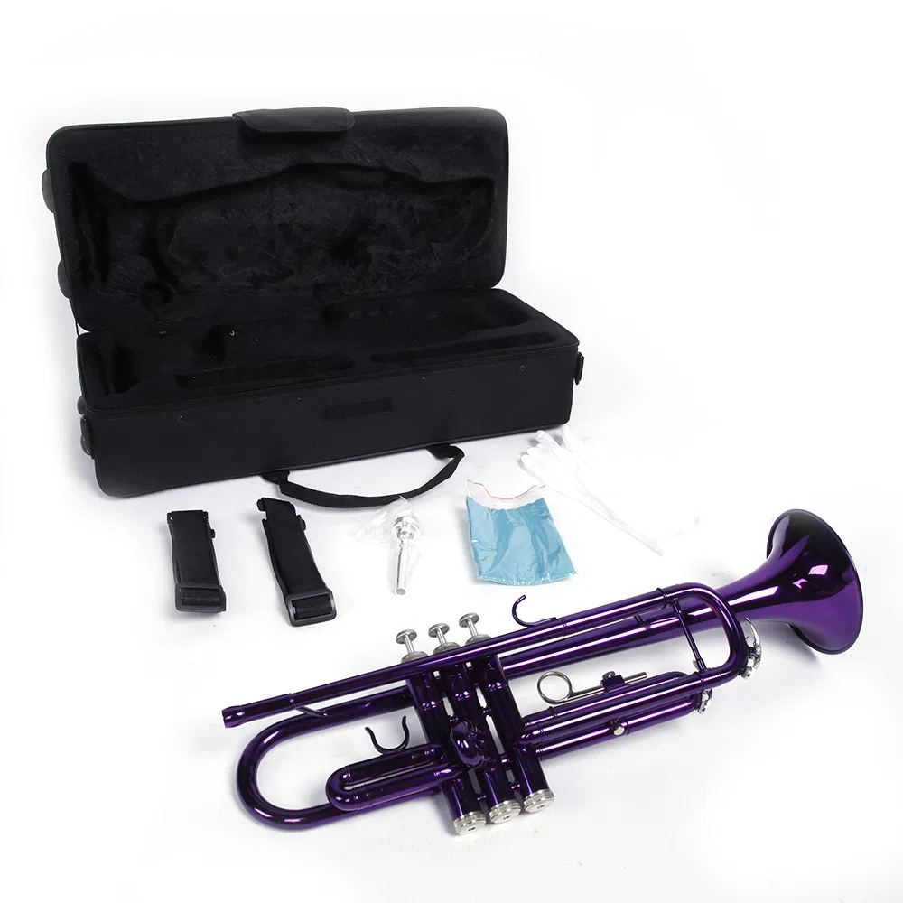 Brass B Flat Trumpet Violet photo 6
