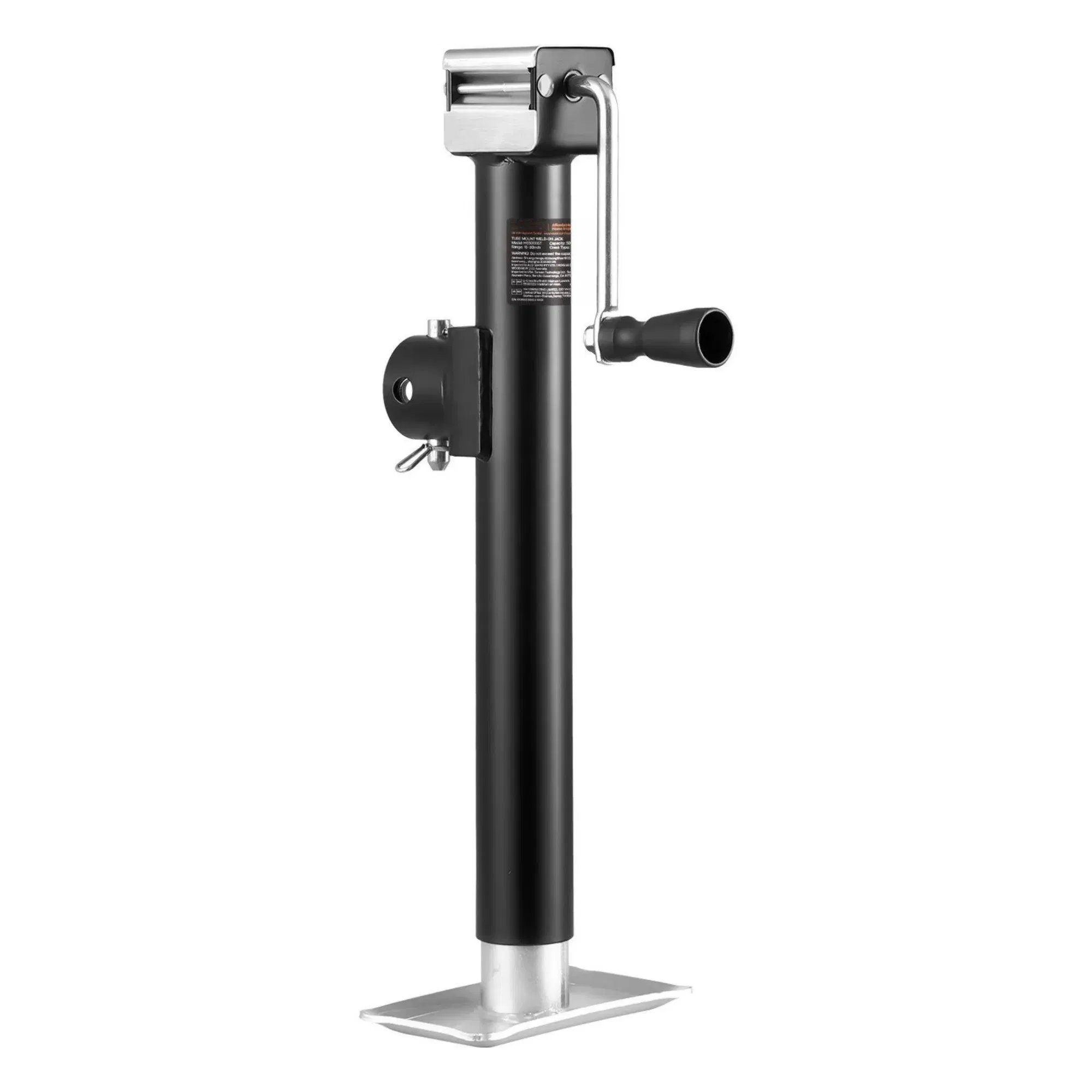 Weld-on Pipe-Mount Swivel Trailer Jack, 15" Vertical Travel for RV & Utility Trailers photo 2